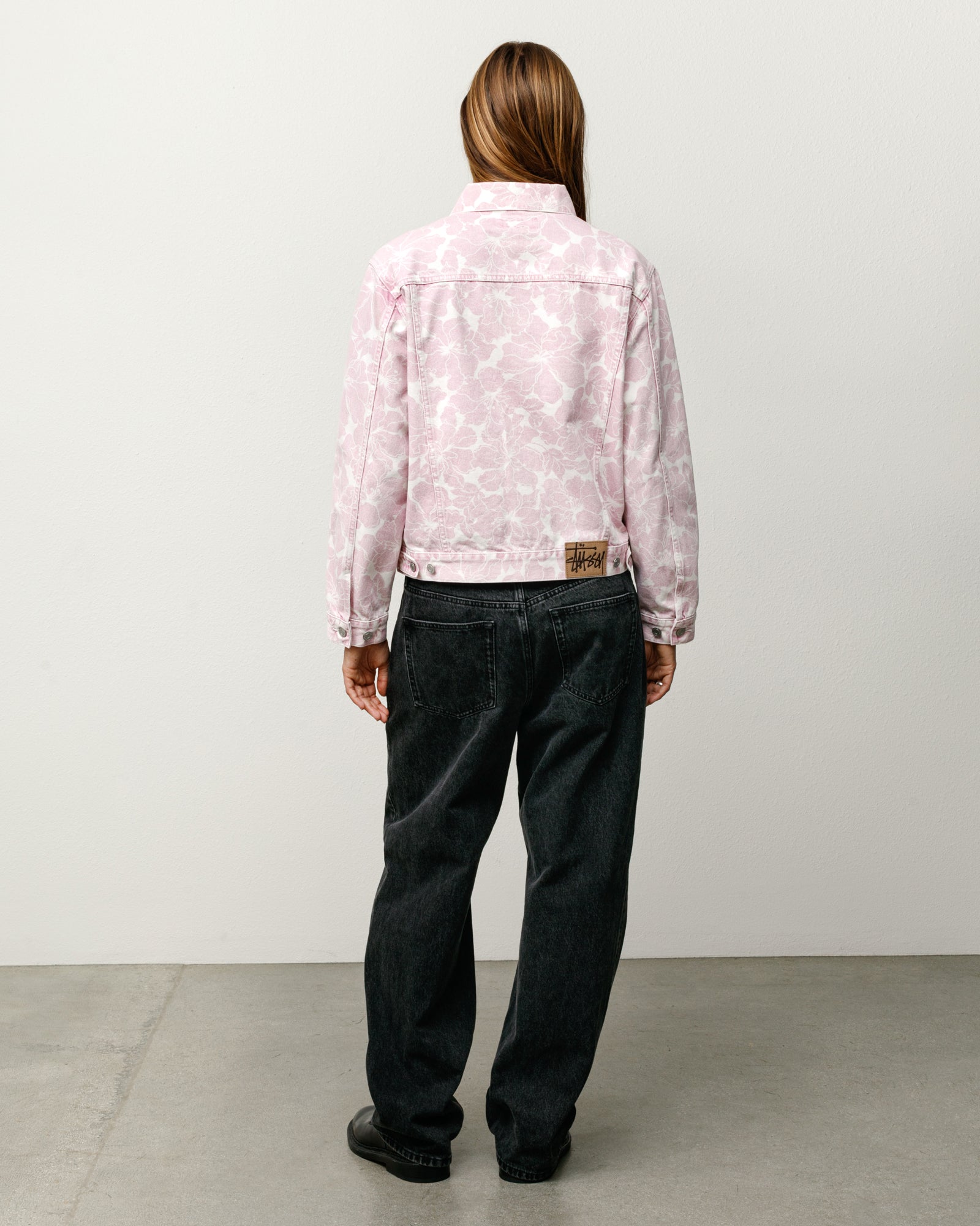 Denim Trucker Jacket – Pink Hawaiian | Outerwear | Stüssy Europe