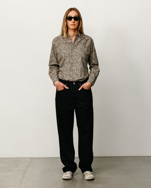 Pantalon en denim New Classic Jean en Raw Black Contrast Stitch, unisexe