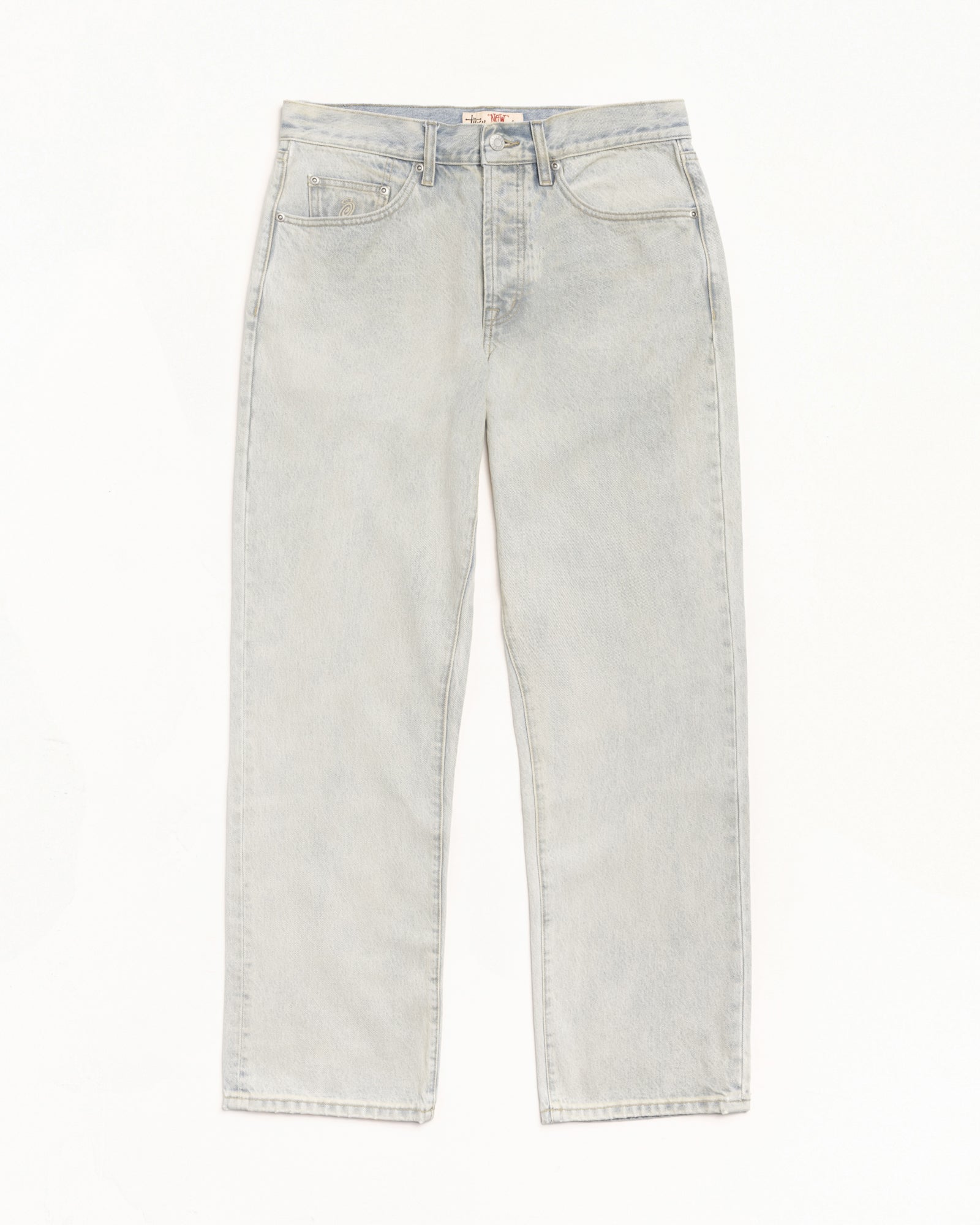 パンツ Stussy Women Light Wash Denim Wide Pant New Classic Jean Pigment Coated Denim – Light Wash | Bottoms