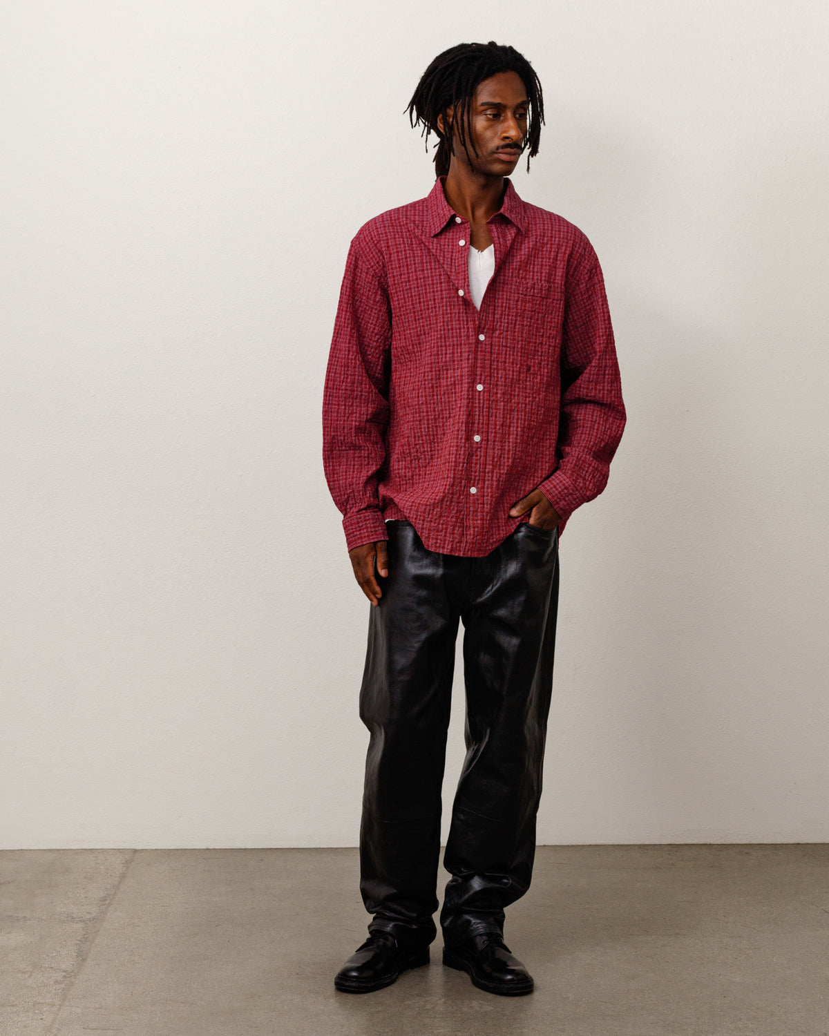 New Classic Jeans Leather Unisex Regular In Black