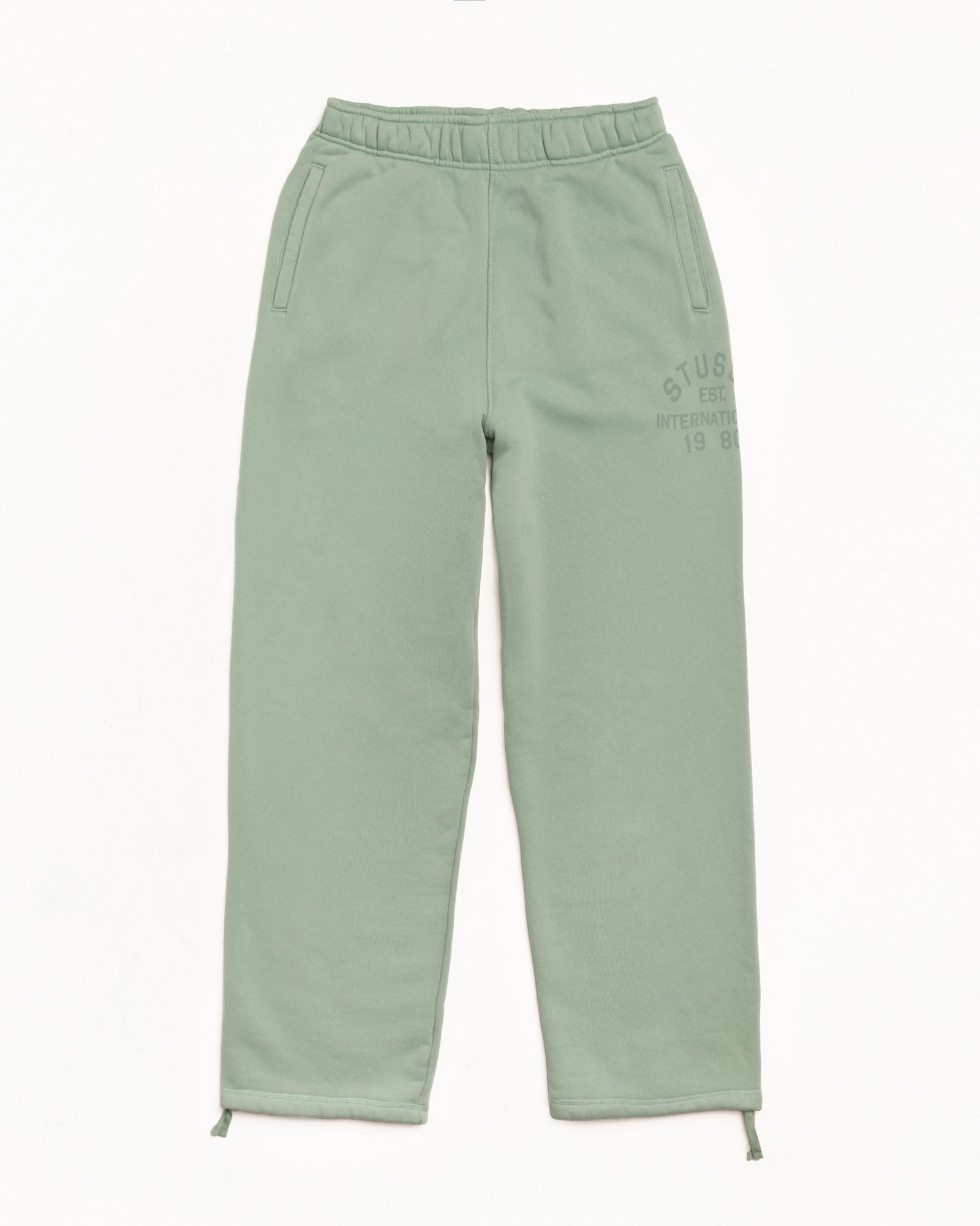 Stussy Est Fleece Pant Mens Regular In Grey Green