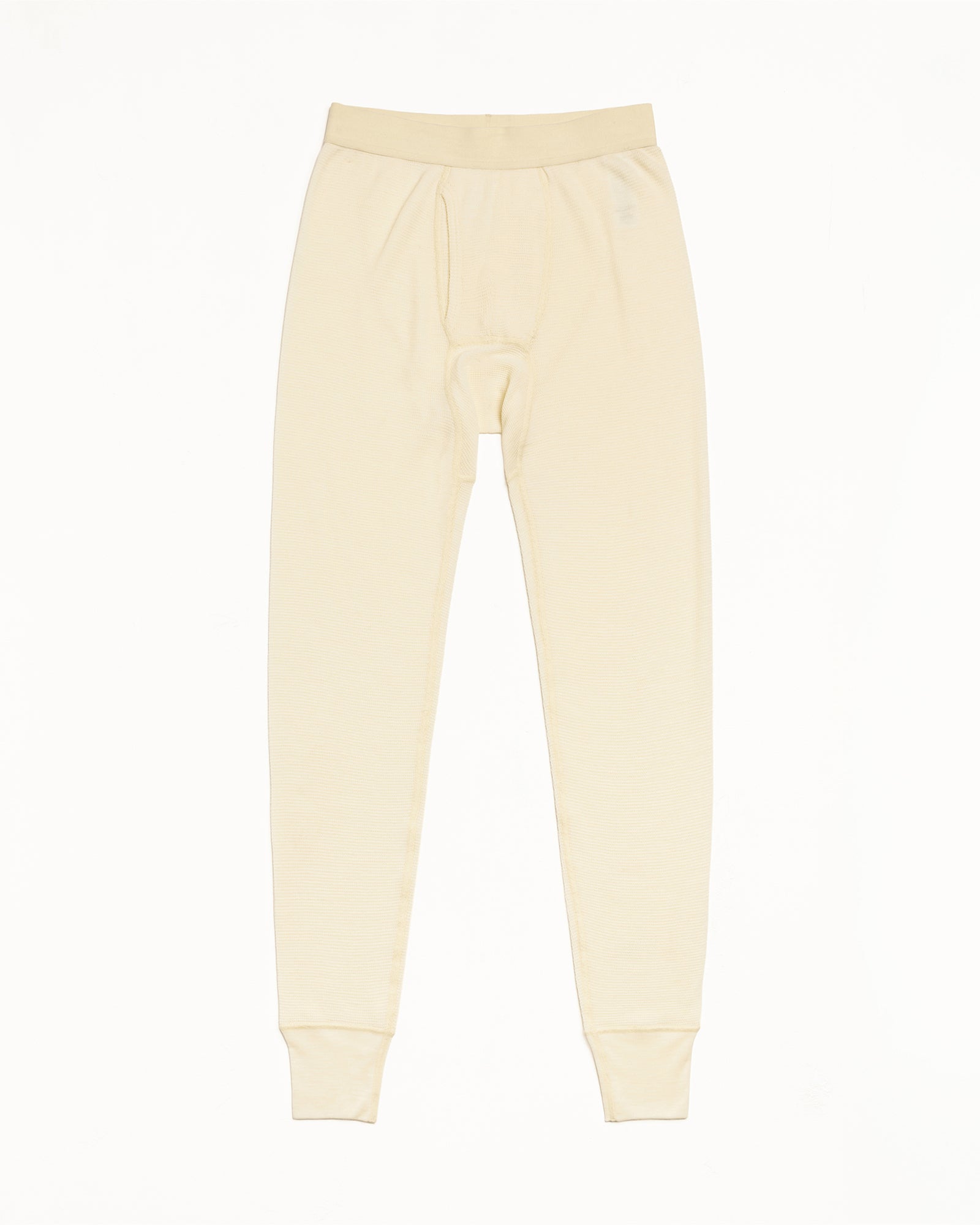 Wool Thermal Bottoms Mens Regular In Ecru