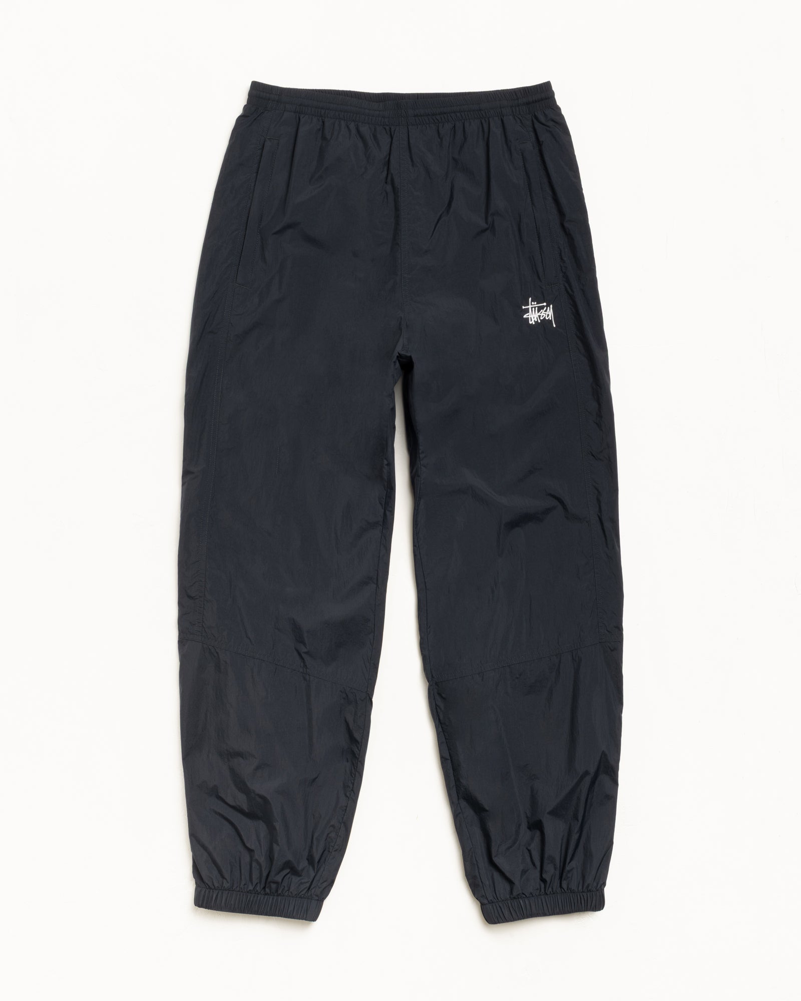 Nylon Track Pant Mens Regular In Black