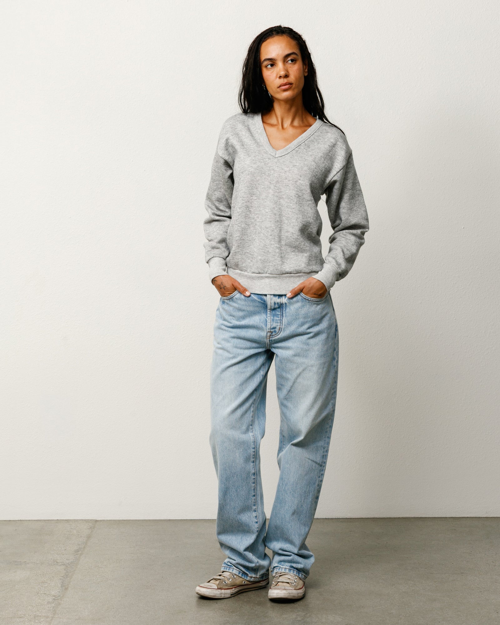 New Classic Jean Denim Jean dans le coloris indigo délavé clair, coupe droite décontractée