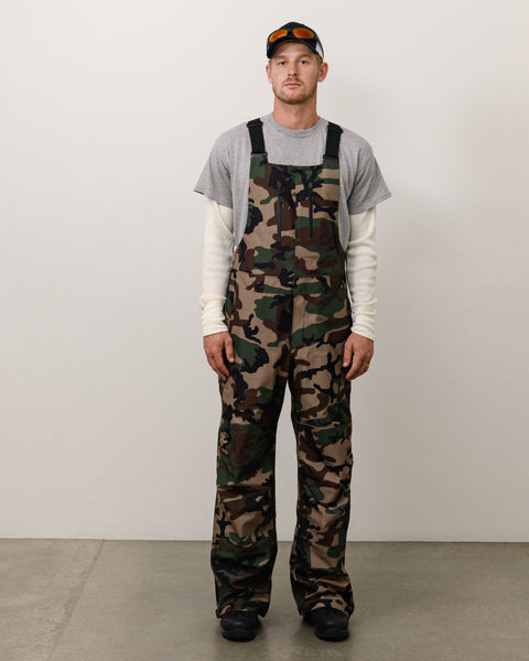Gore-tex Bib Unisex Regular In Woodland Camo
