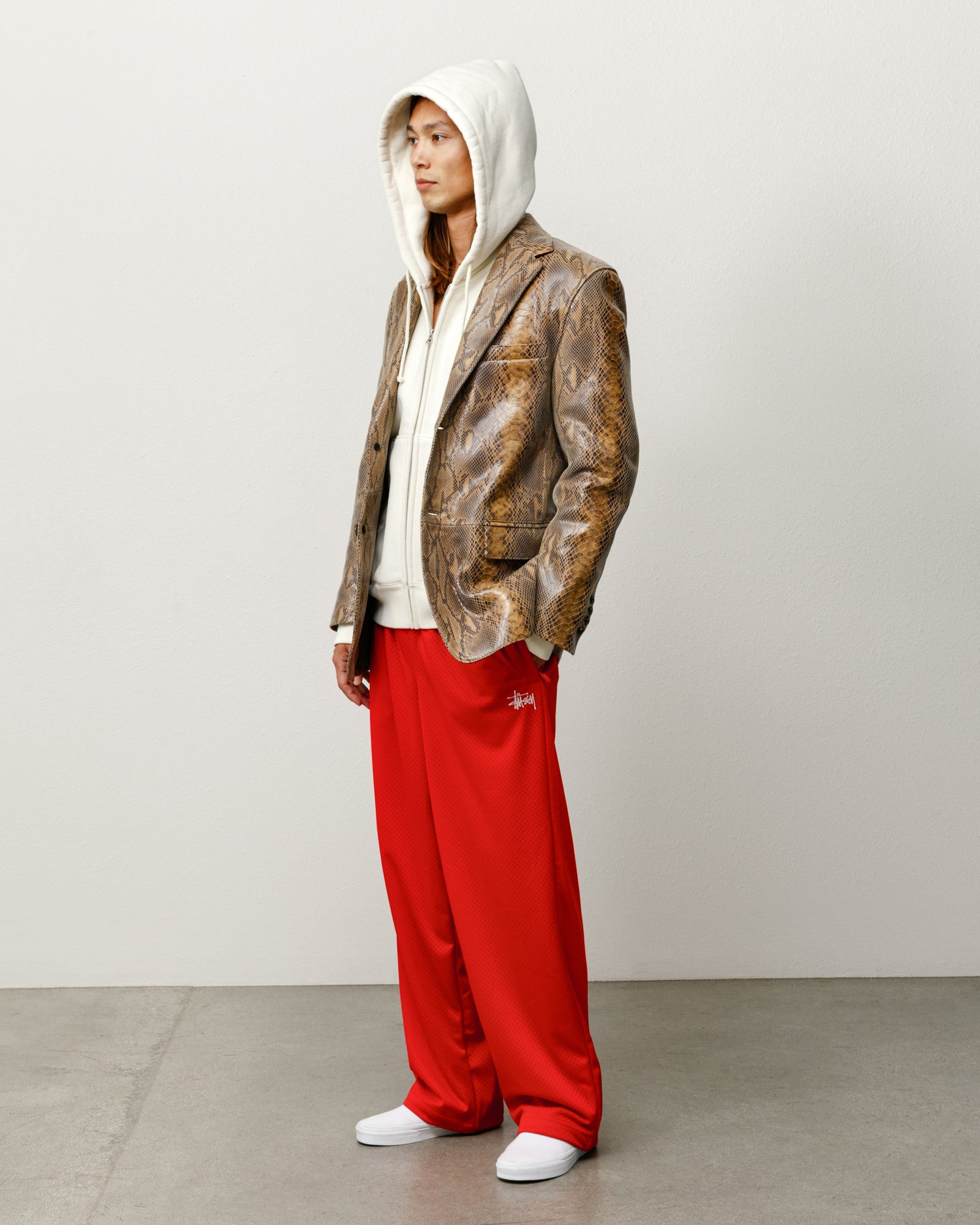 Mesh Track Pant Unisex Regular In Red