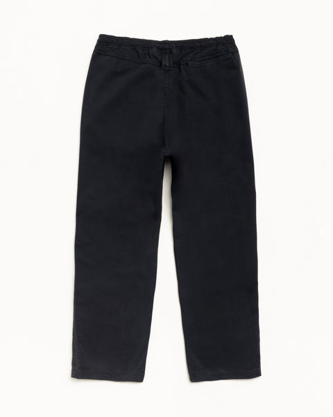 Stüssy Beach Pant Cotton Twill Pantalones unisex en el color Negro