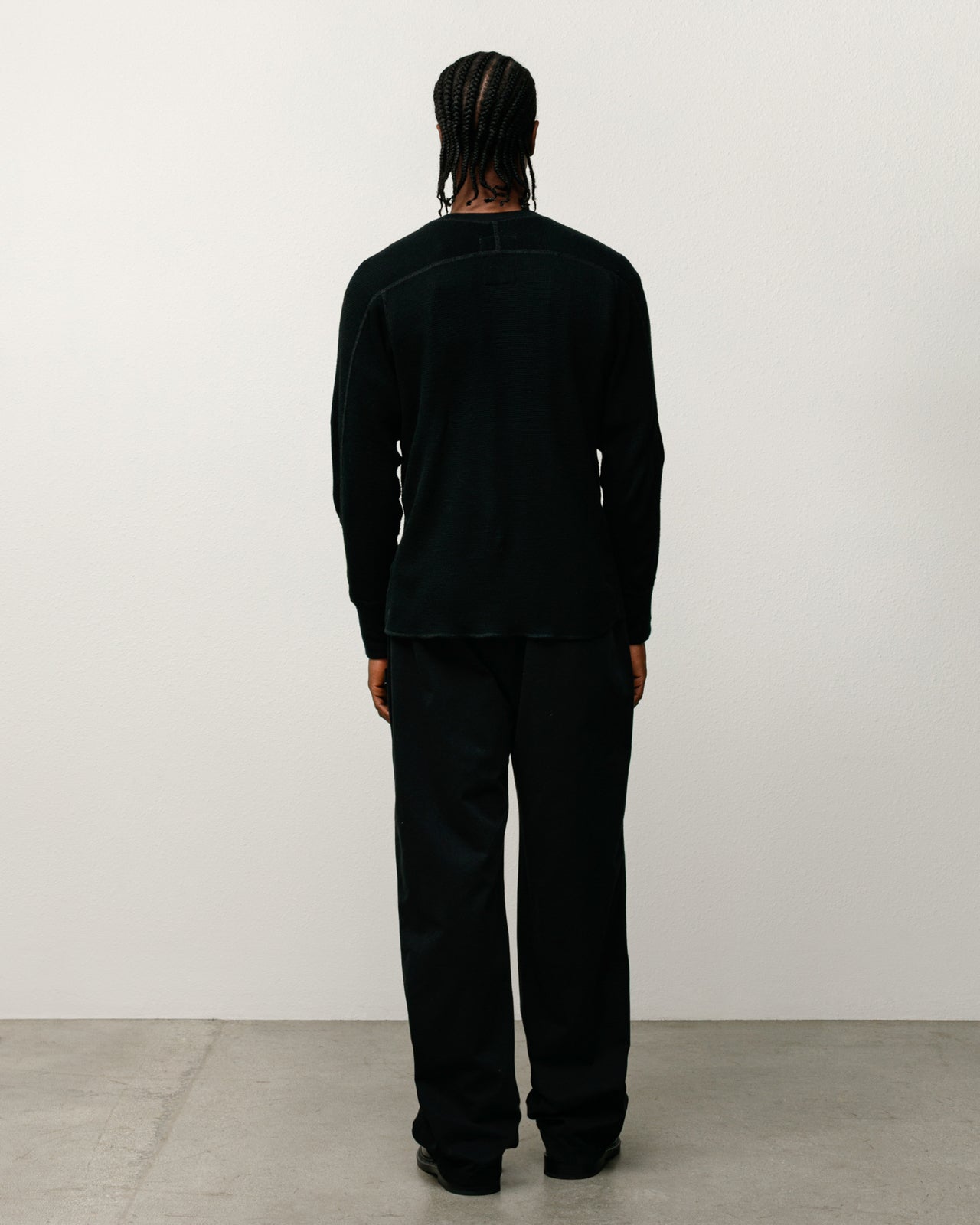 Beach Pant Cotton Twill Mens Regular In Black