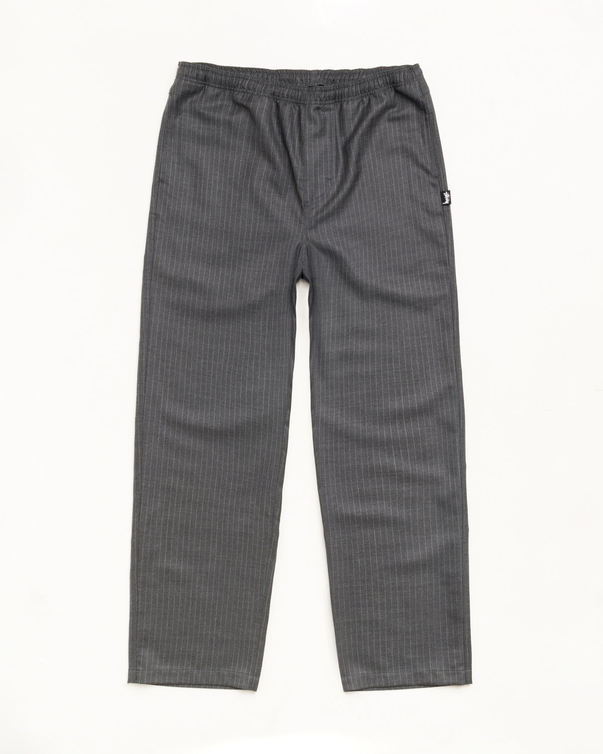 Beach Pant Dress Wool Unisex Regular In Grey Pinstripe