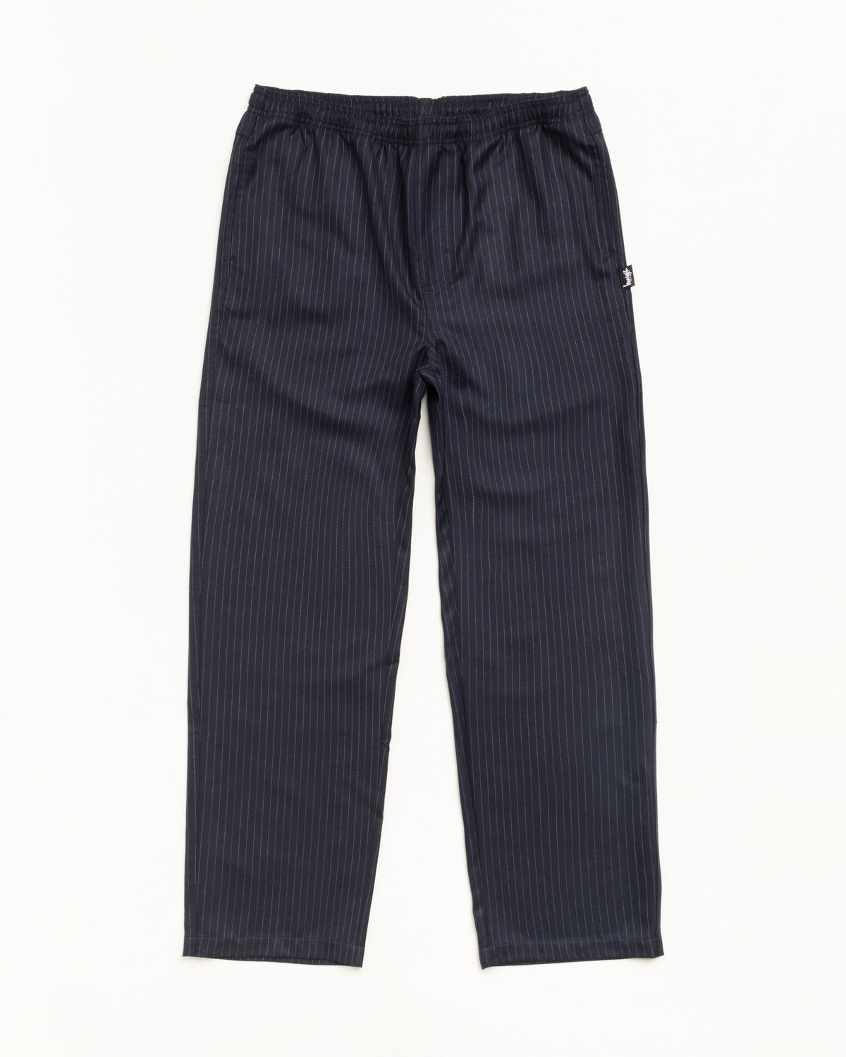 Beach Pant Dress Wool Unisex Regular In Navy Pinstripe