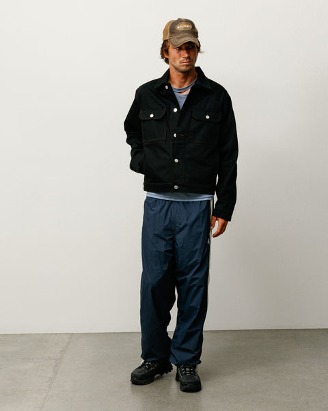 Side Stripe Track Pant Unisex Regular In Navy