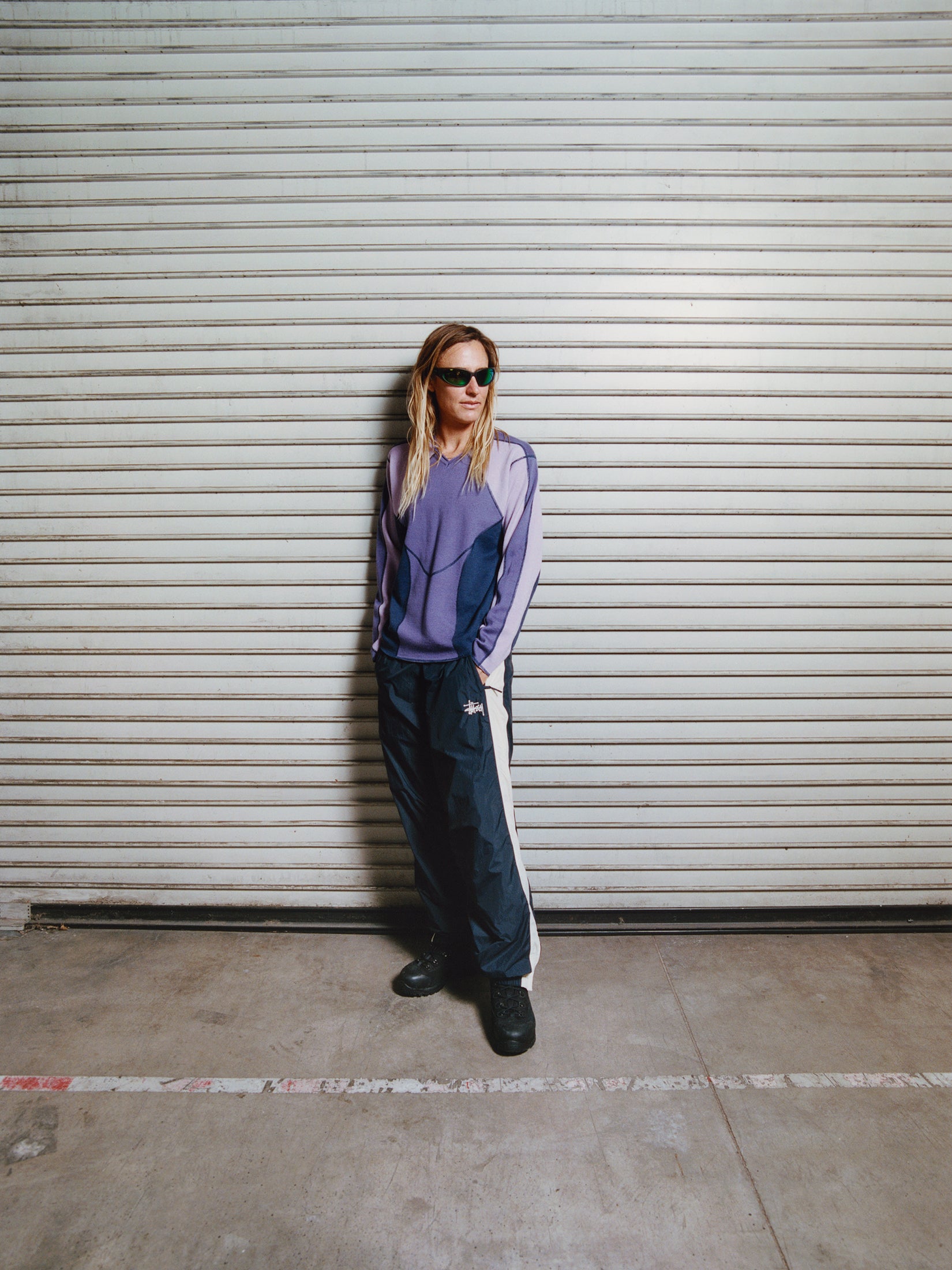 Side Stripe Track Pant - Navy | Pants | Stüssy Europe