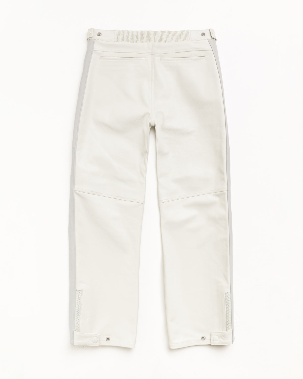 Leather Moto Pants Unisex Regular In Bone