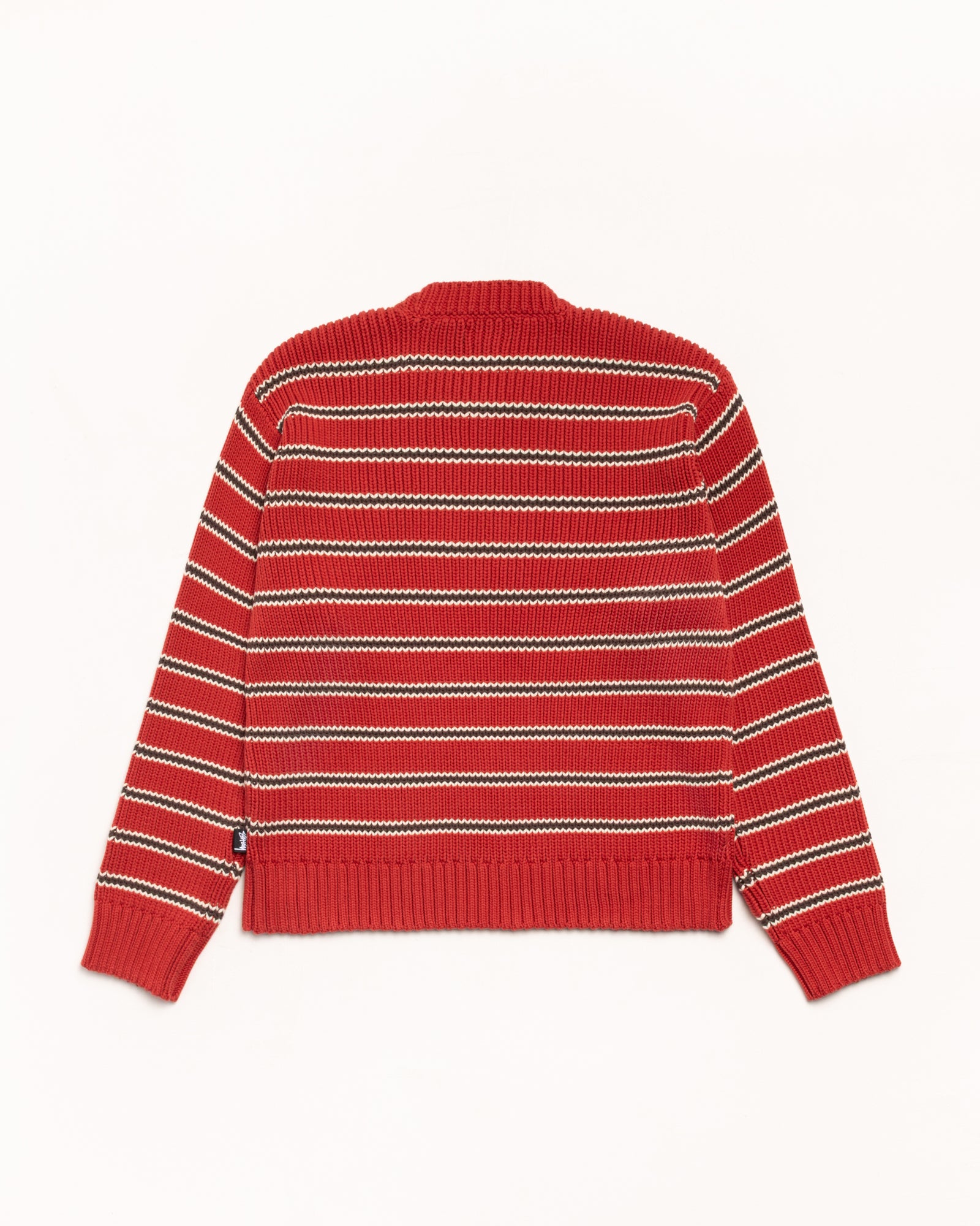 Stripe Knit Crew – Brick | Tops & Knits | Stüssy Europe