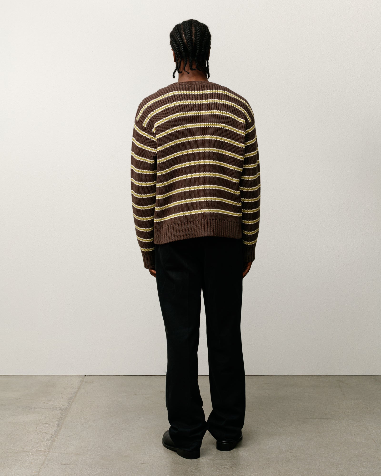 Stripe Knit Crew – Forest | Tops & Knits | Stüssy Europe