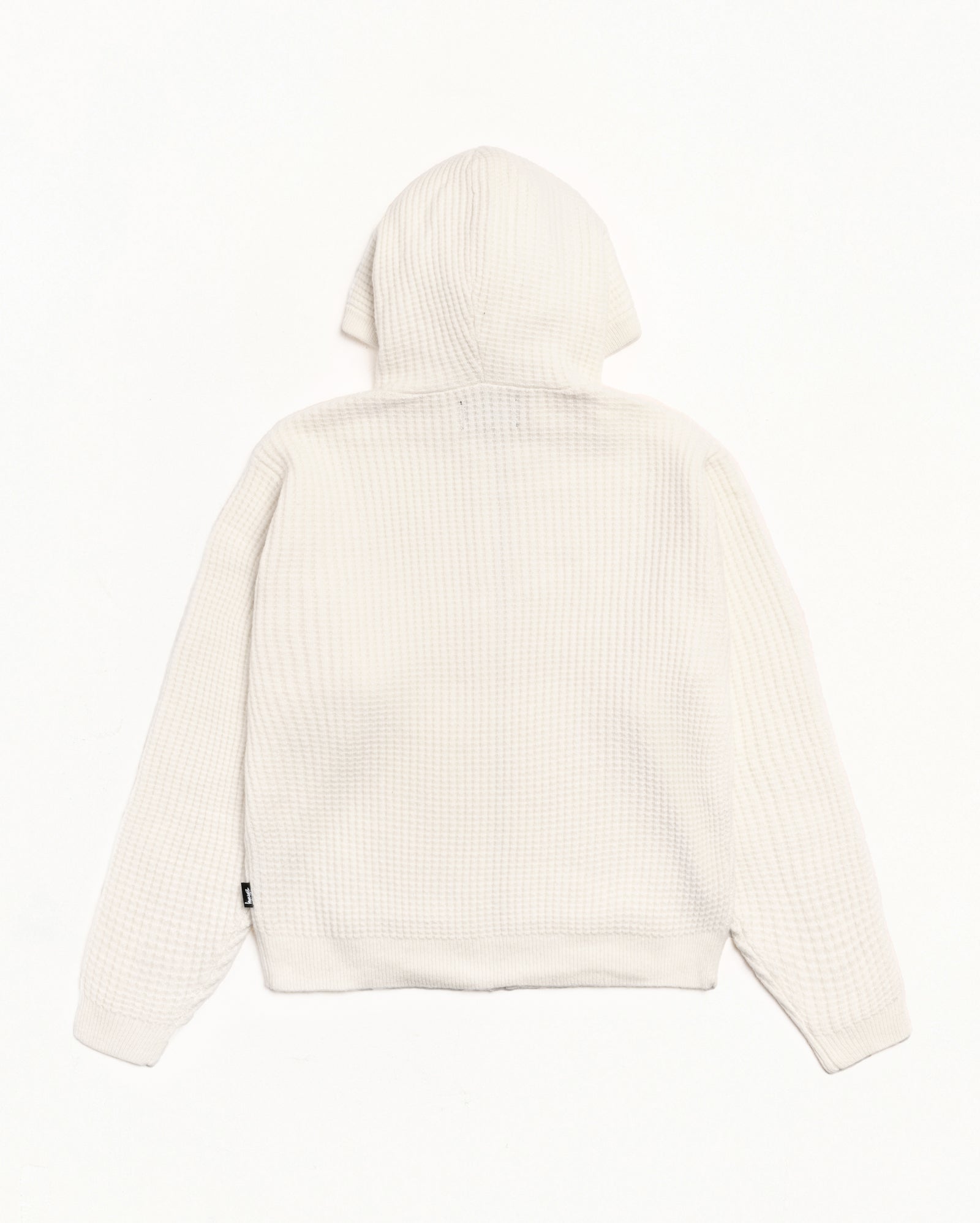 Waffle Cashmere Zip Hood Sweater - Ivory | Tops & Knits | Stüssy