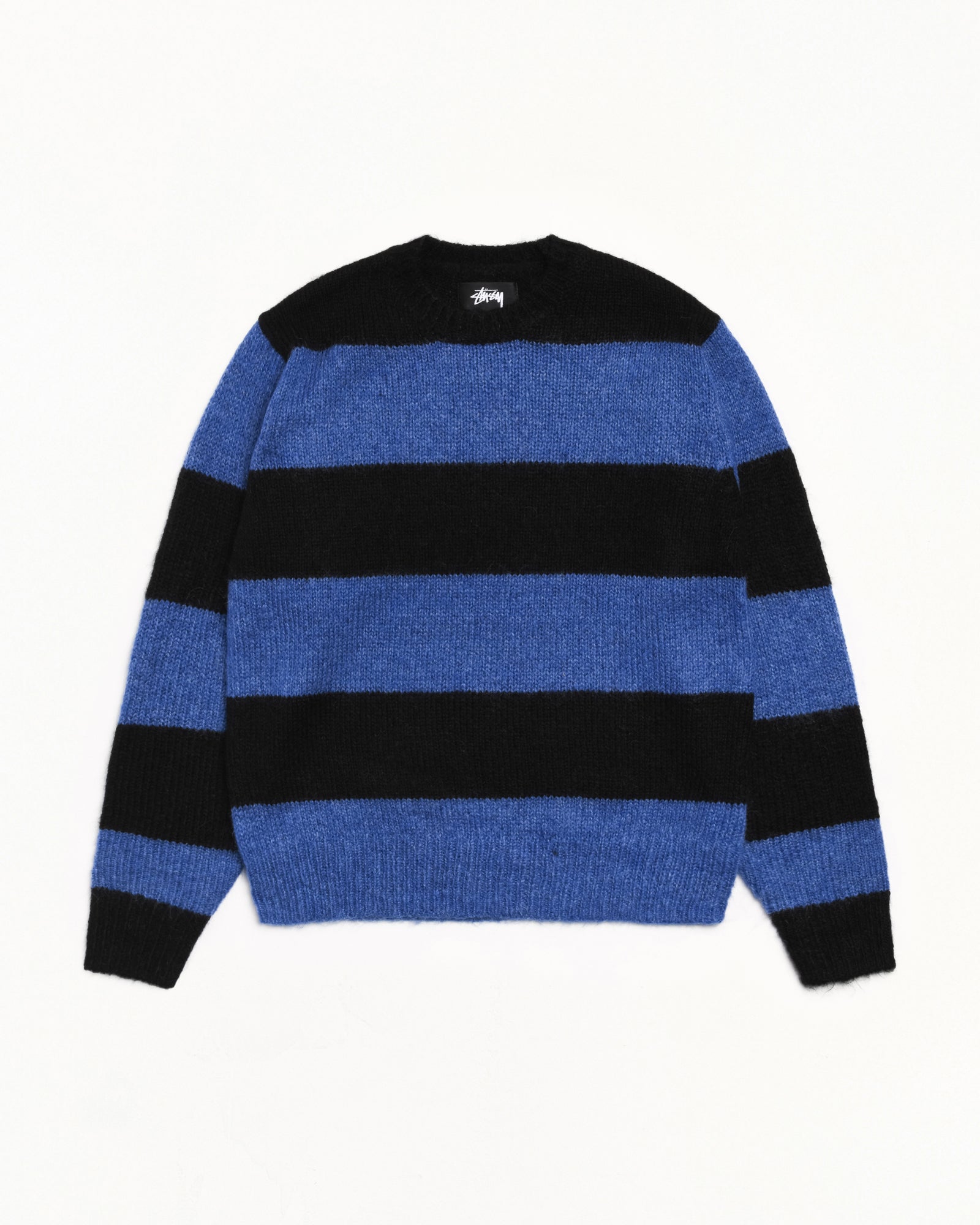 Big Stripe Crew – Blue | Sweaters & Knits | Stüssy Europe