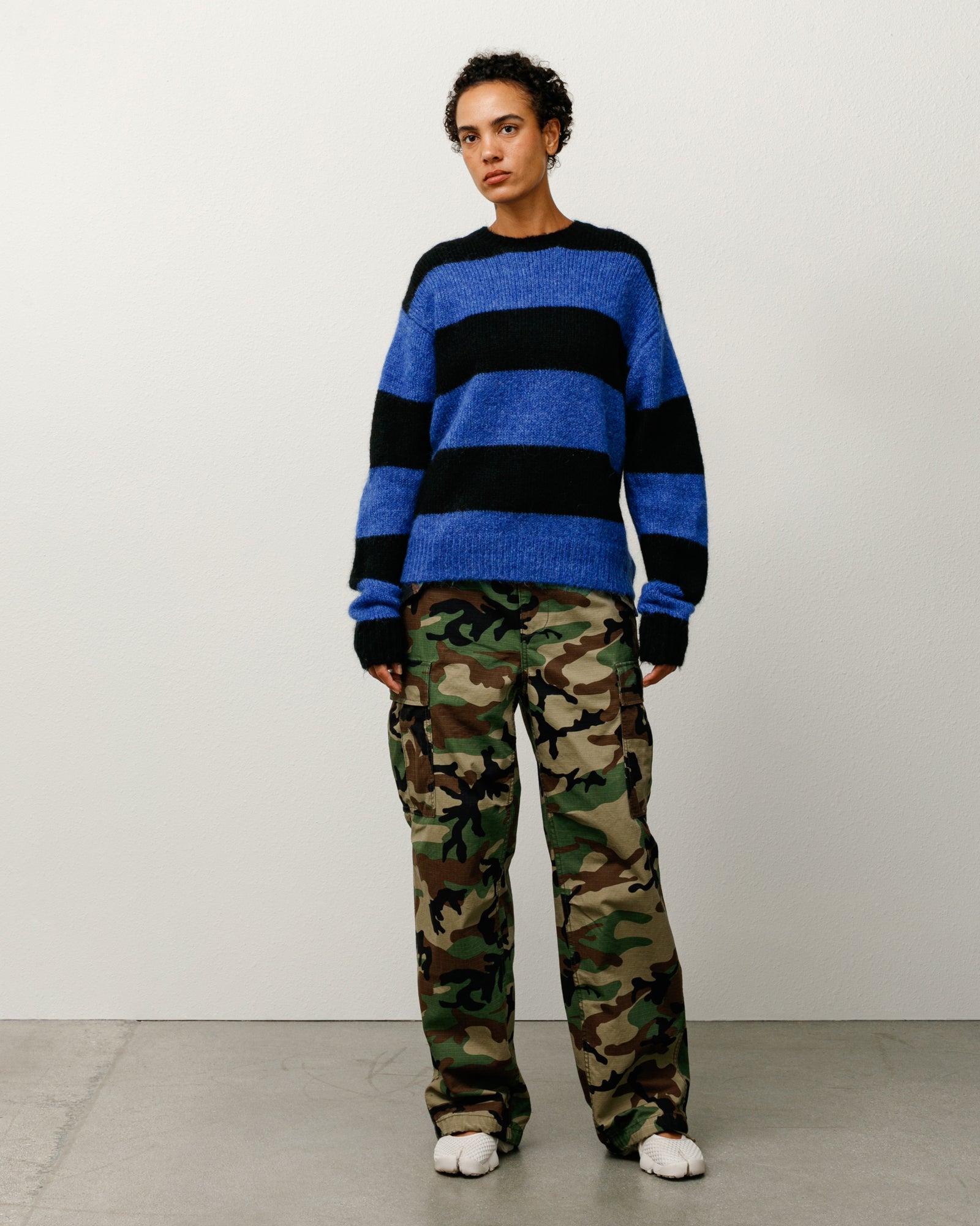 Big Stripe Crew – Blue | Sweaters & Knits | Stüssy Europe