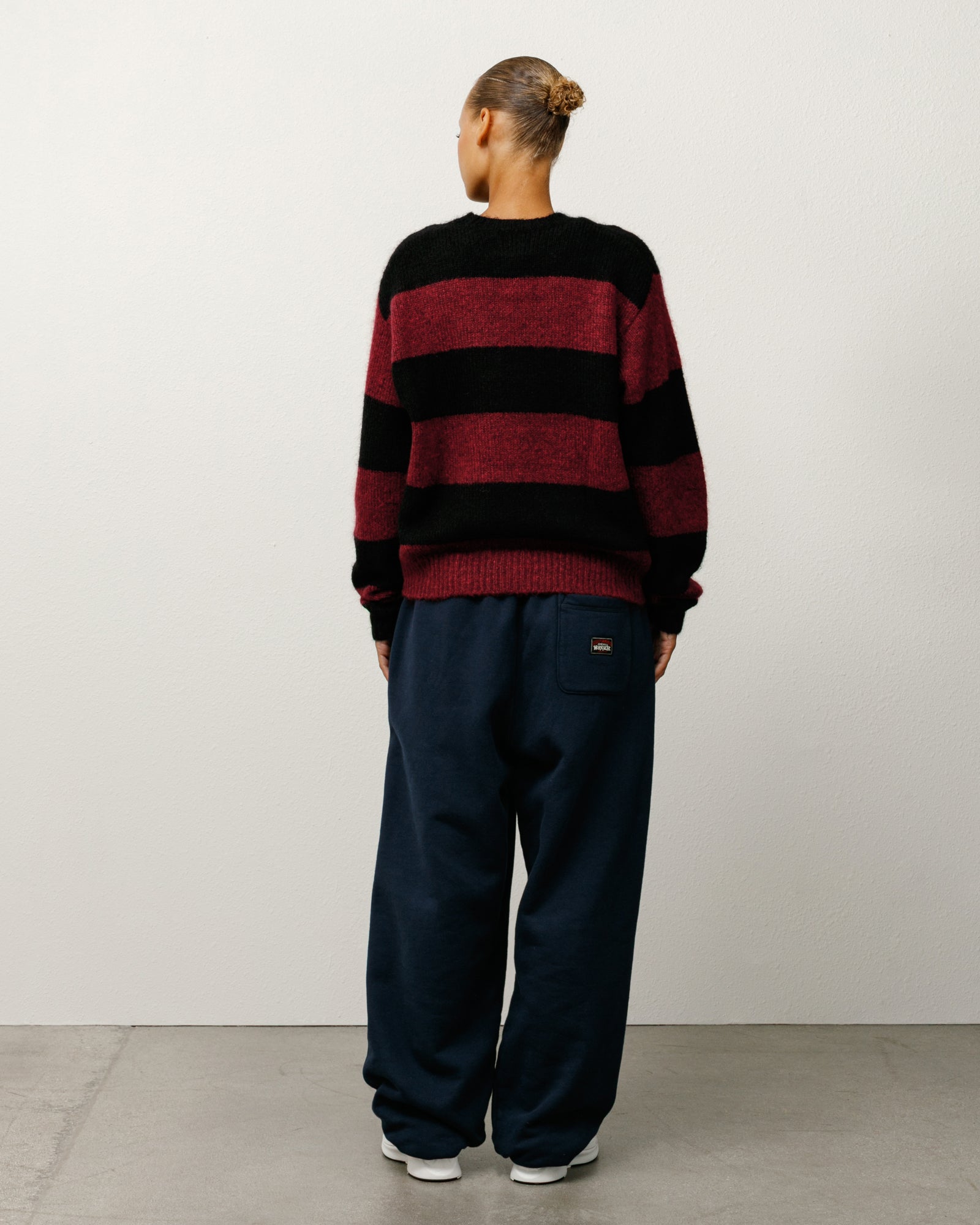 Big Stripe Crew – Red | Sweaters & Knits | Stüssy Europe