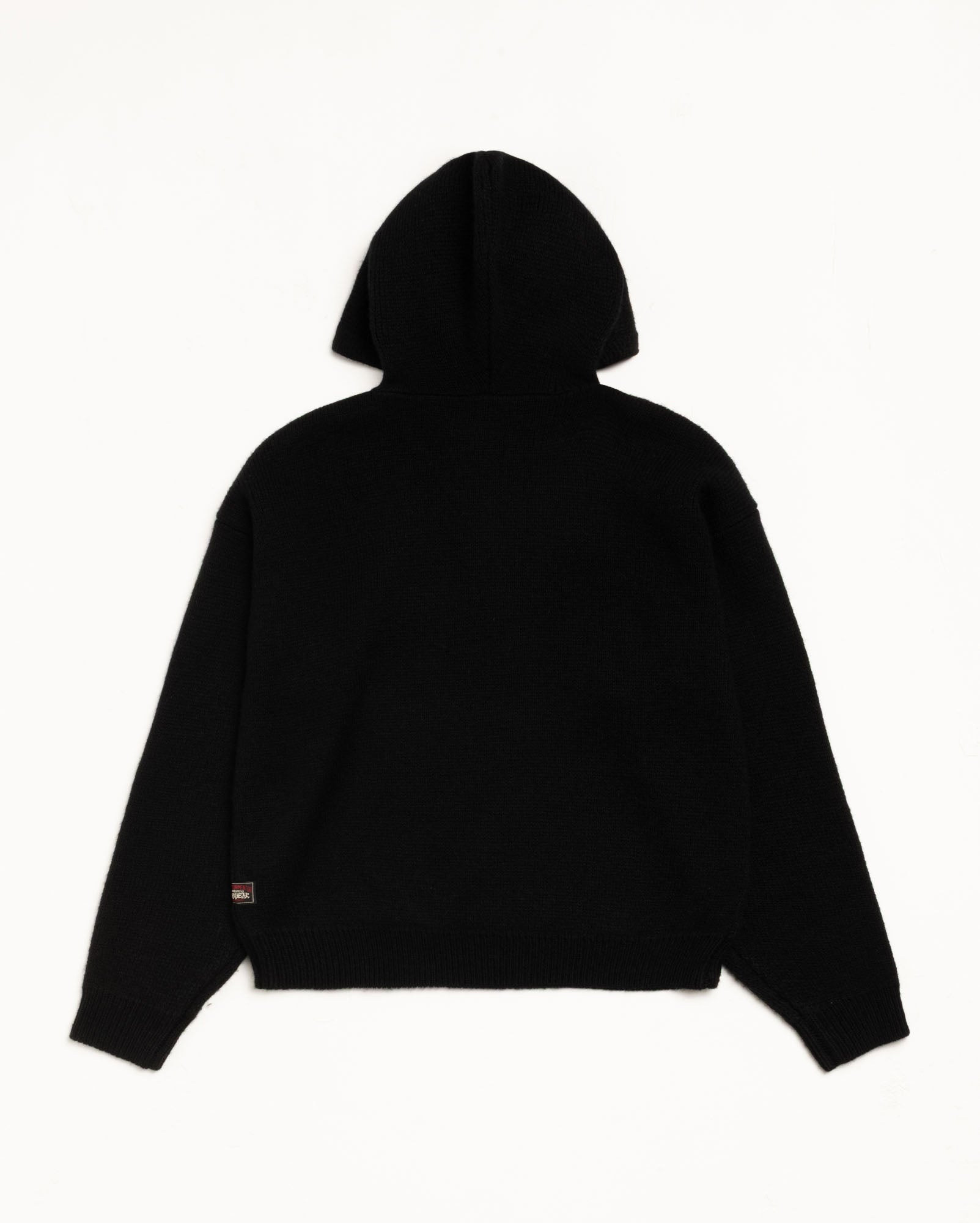 Quarter Zip Knit Hoodie – Black | Tops & Knits | Stüssy Europe