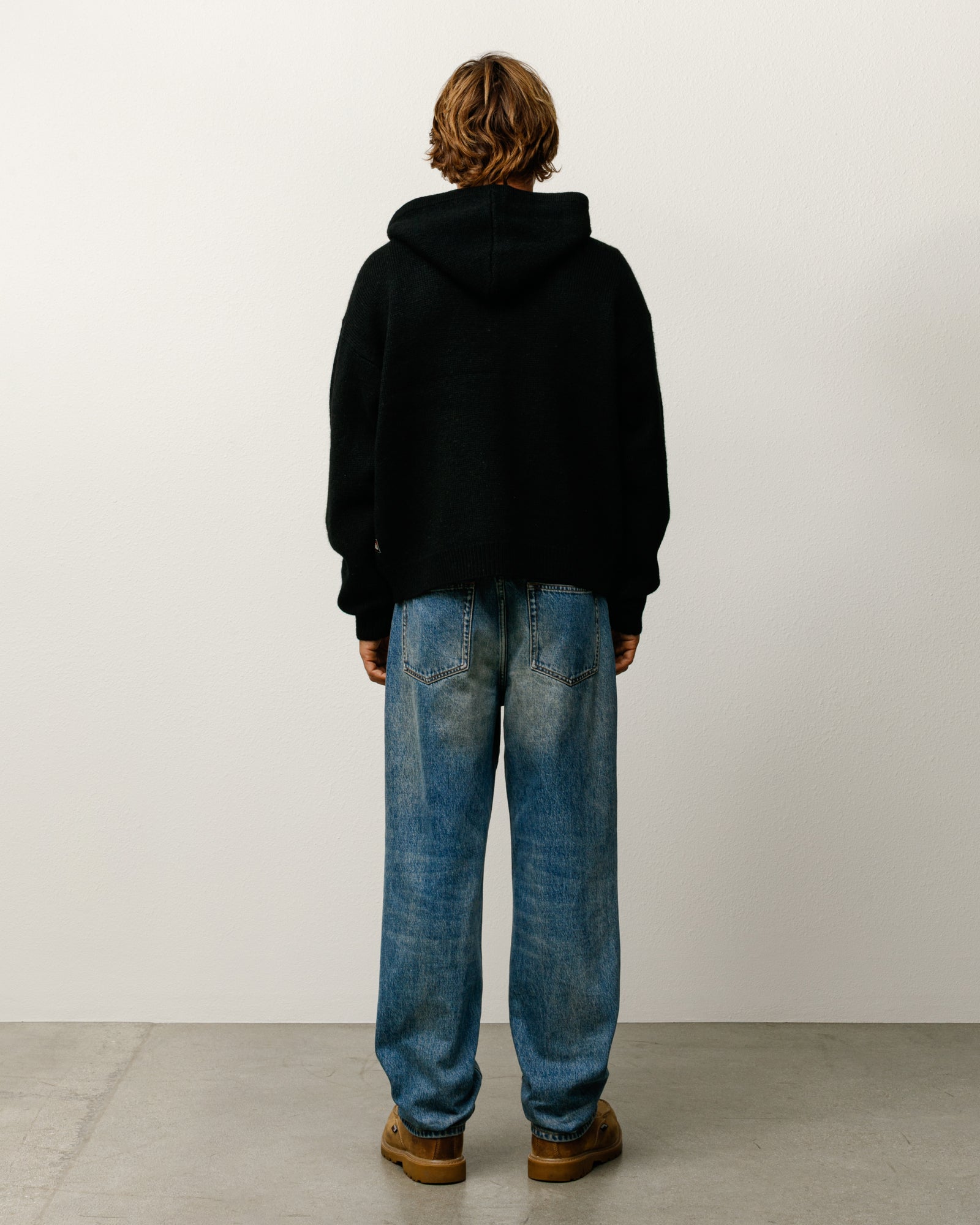 Quarter Zip Knit Hoodie – Black | Partes superiores y punto