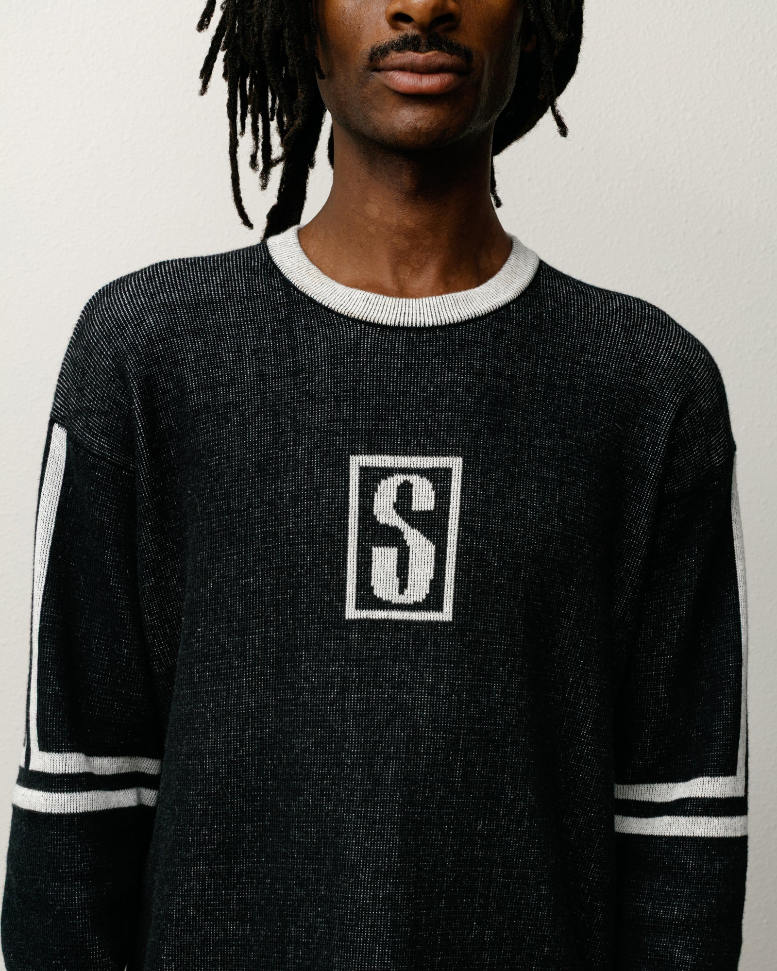 Stussy Alpine Sweater Mens Long Sleeve In Black