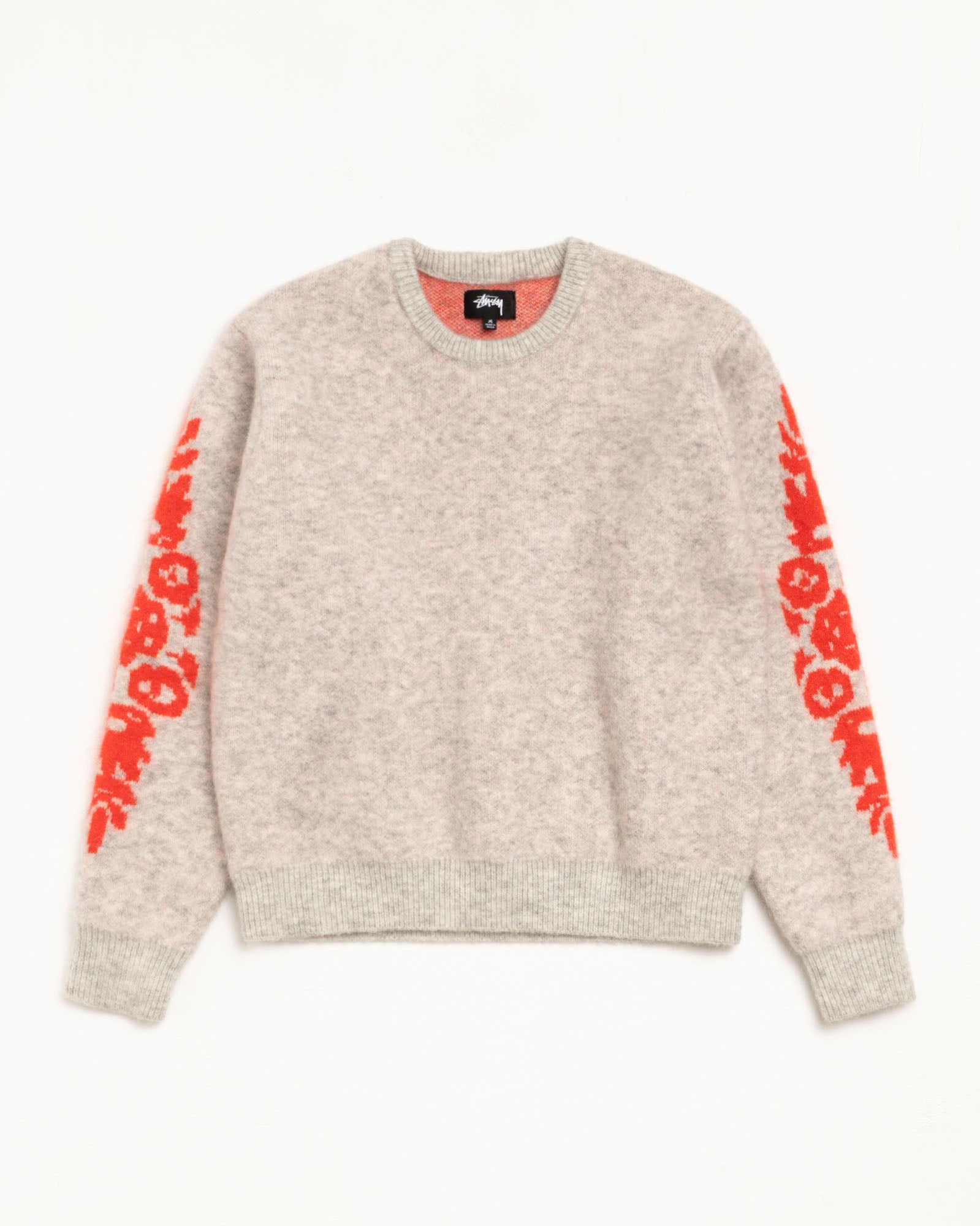 Mohair Flower Sweater – Grey Heather | Tops & Knits | Stüssy Europe