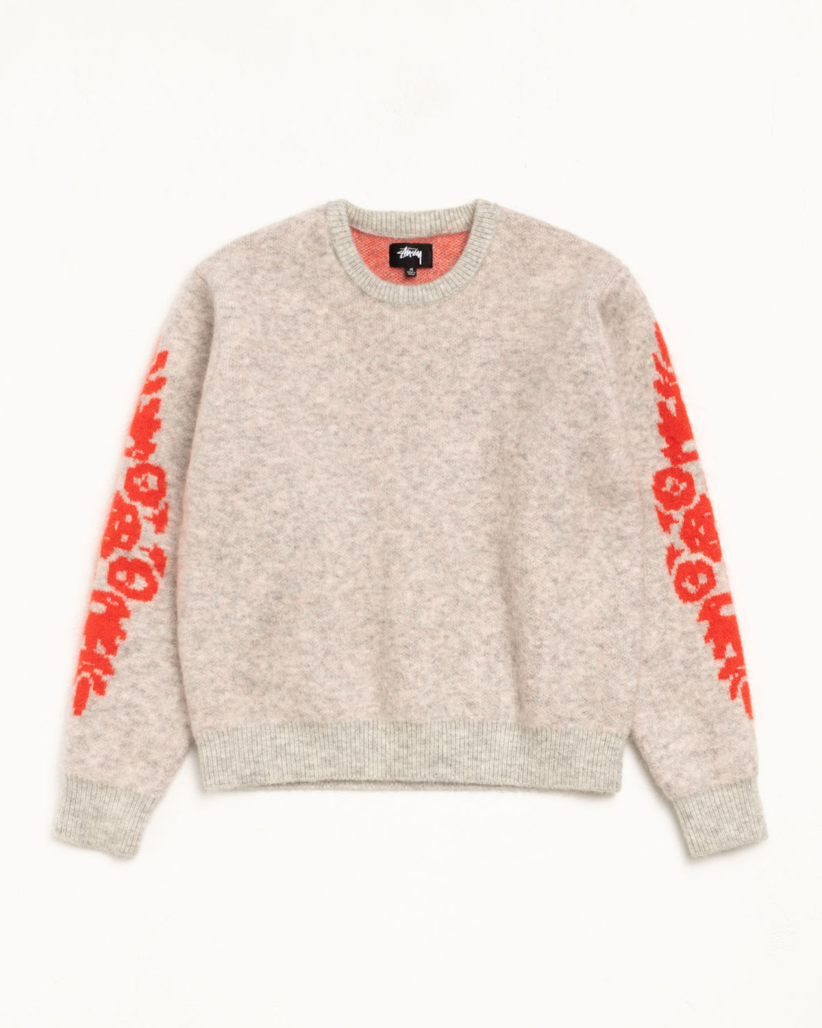 Mohair Flower Sweater – Grey Heather | Tops & Knits | Stüssy Europe