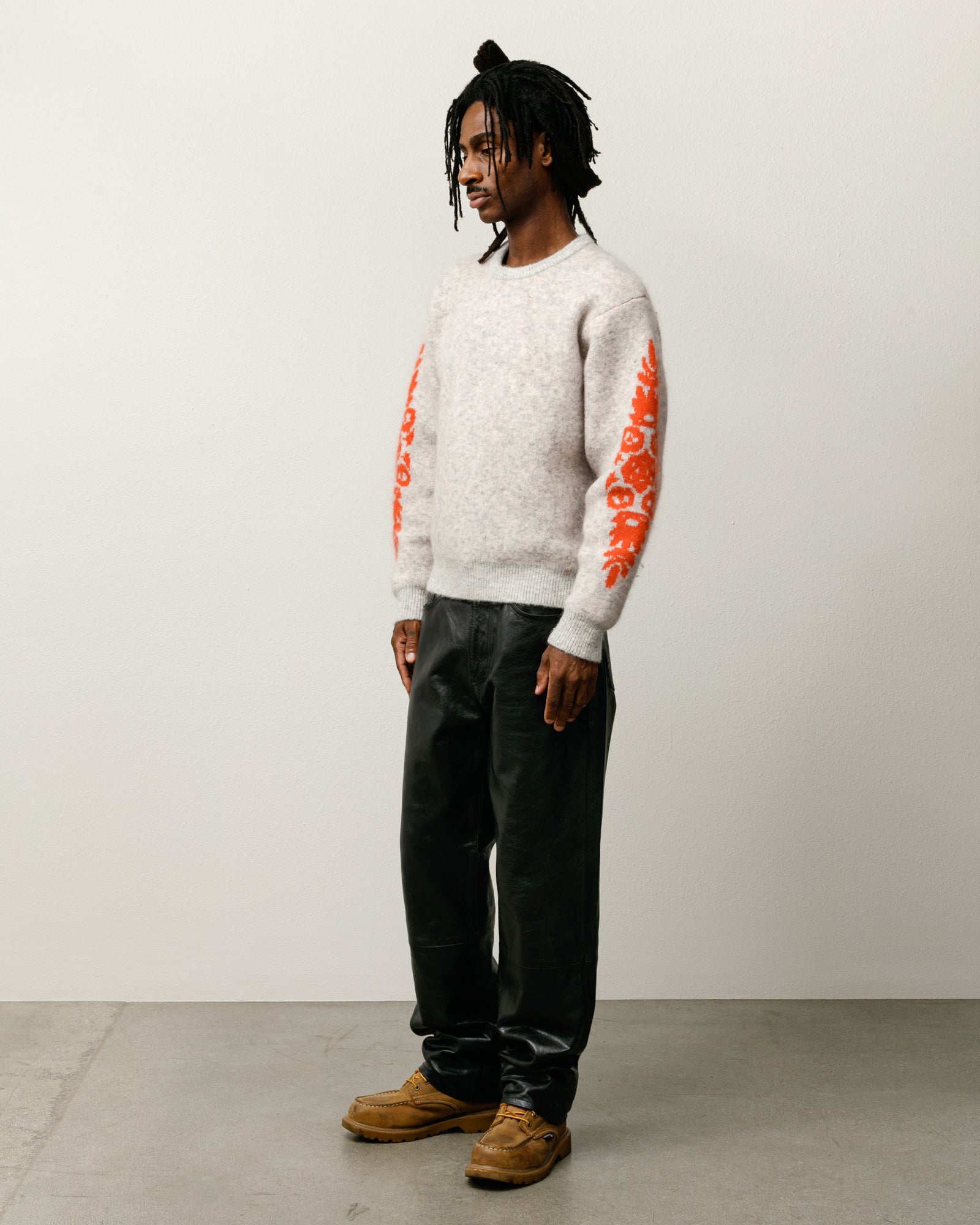 Mohair Flower Sweater – Grey Heather | Tops & Knits | Stüssy Europe