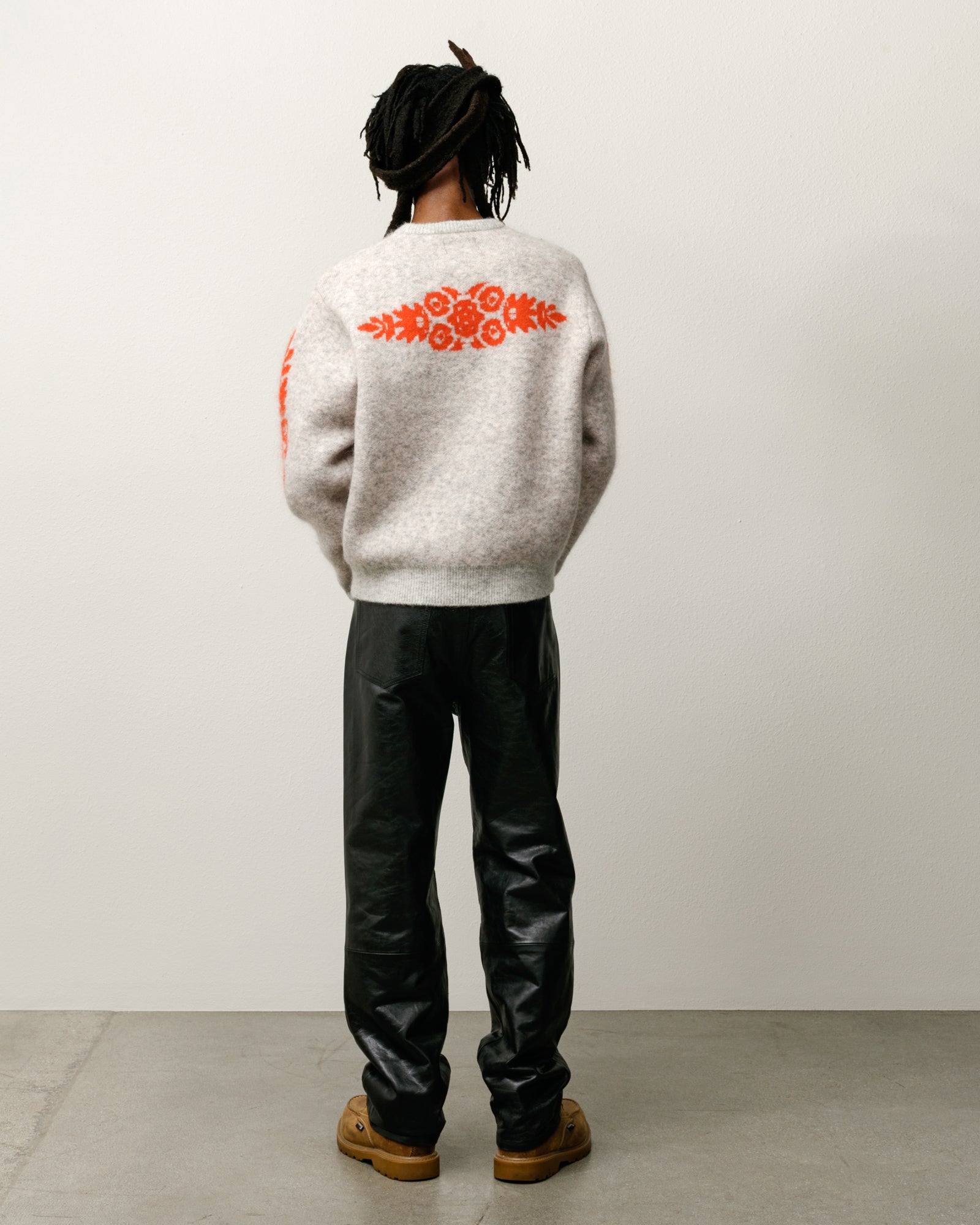 Mohair Flower Sweater – Grey Heather | Tops & Knits | Stüssy Europe