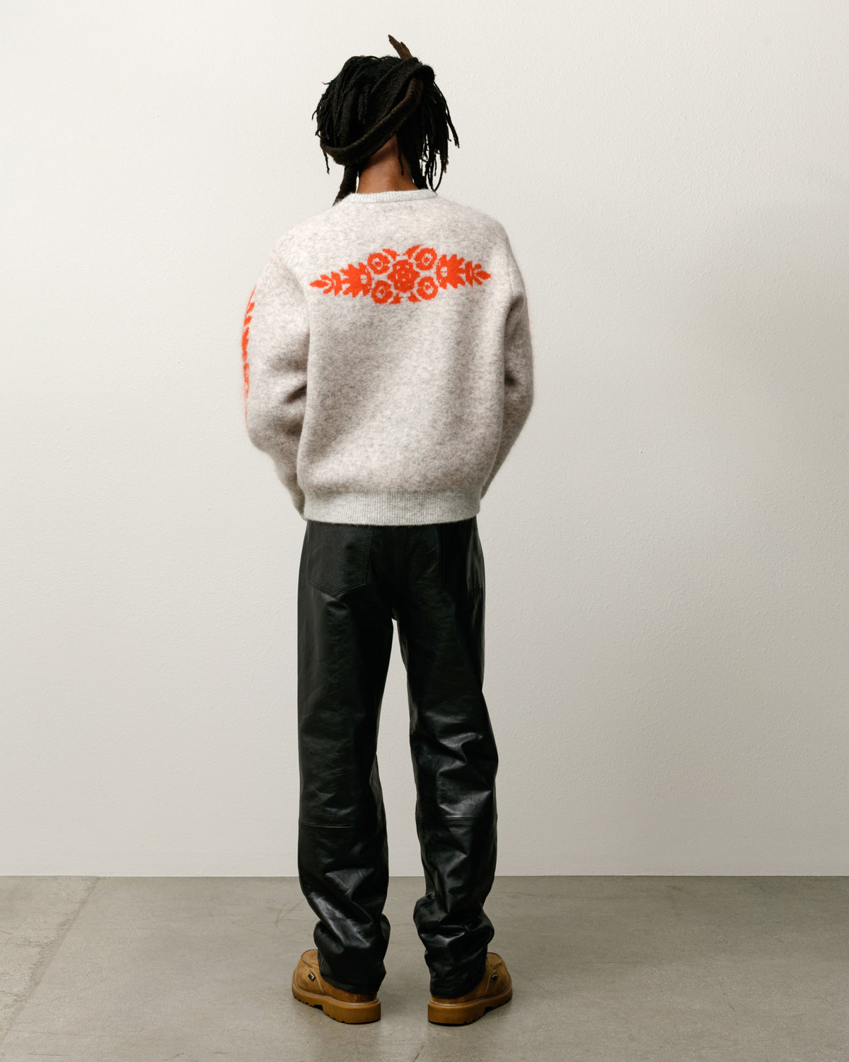 Mohair Flower Sweater – Grey Heather | Tops & Knits | Stüssy Europe