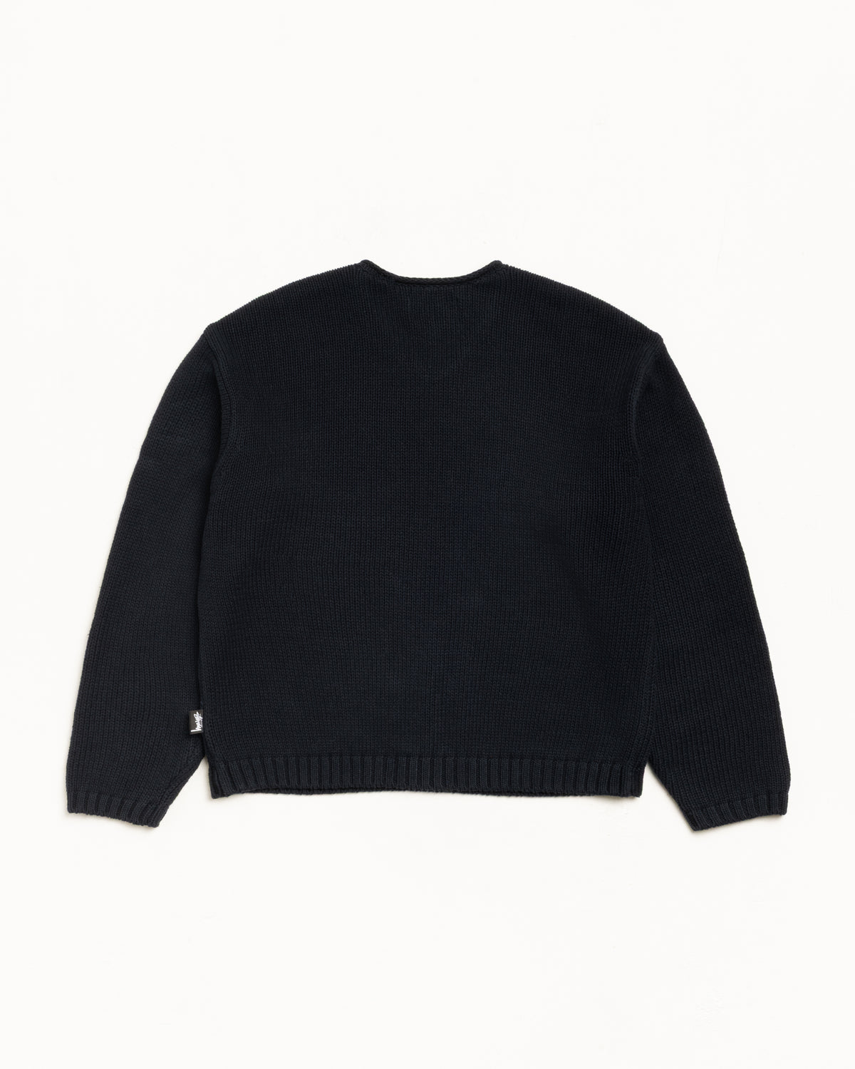 Roll V Neck Sweater – Black | Tops & Knits | Stüssy Europe