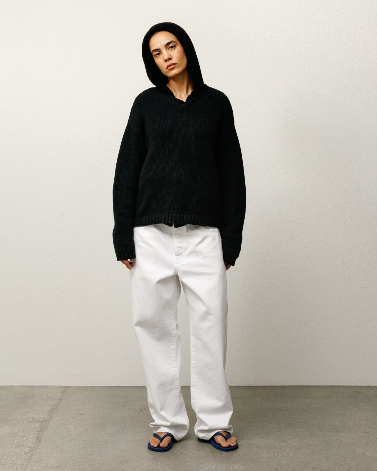 Roll V Neck Sweater – Black | Tops & Knits | Stüssy Europe