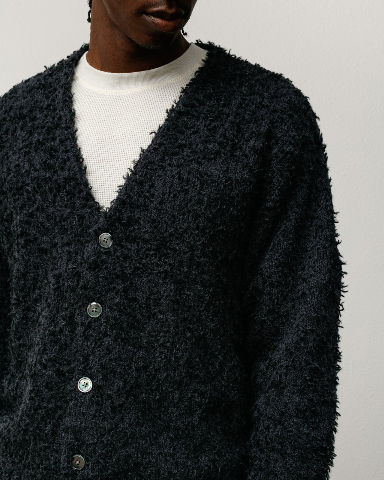Textured Cardigan - Black | Knits | Stüssy Europe