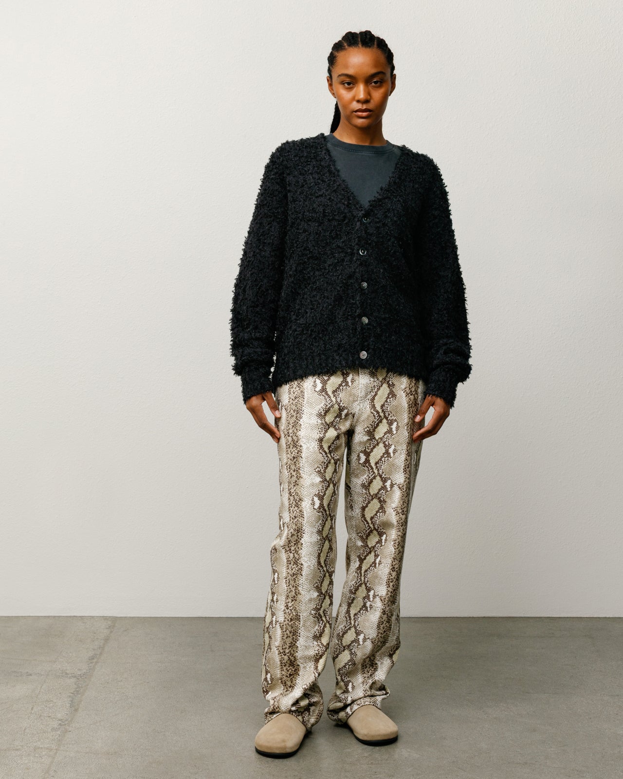 Textured Cardigan - Black | Knits | Stüssy Europe