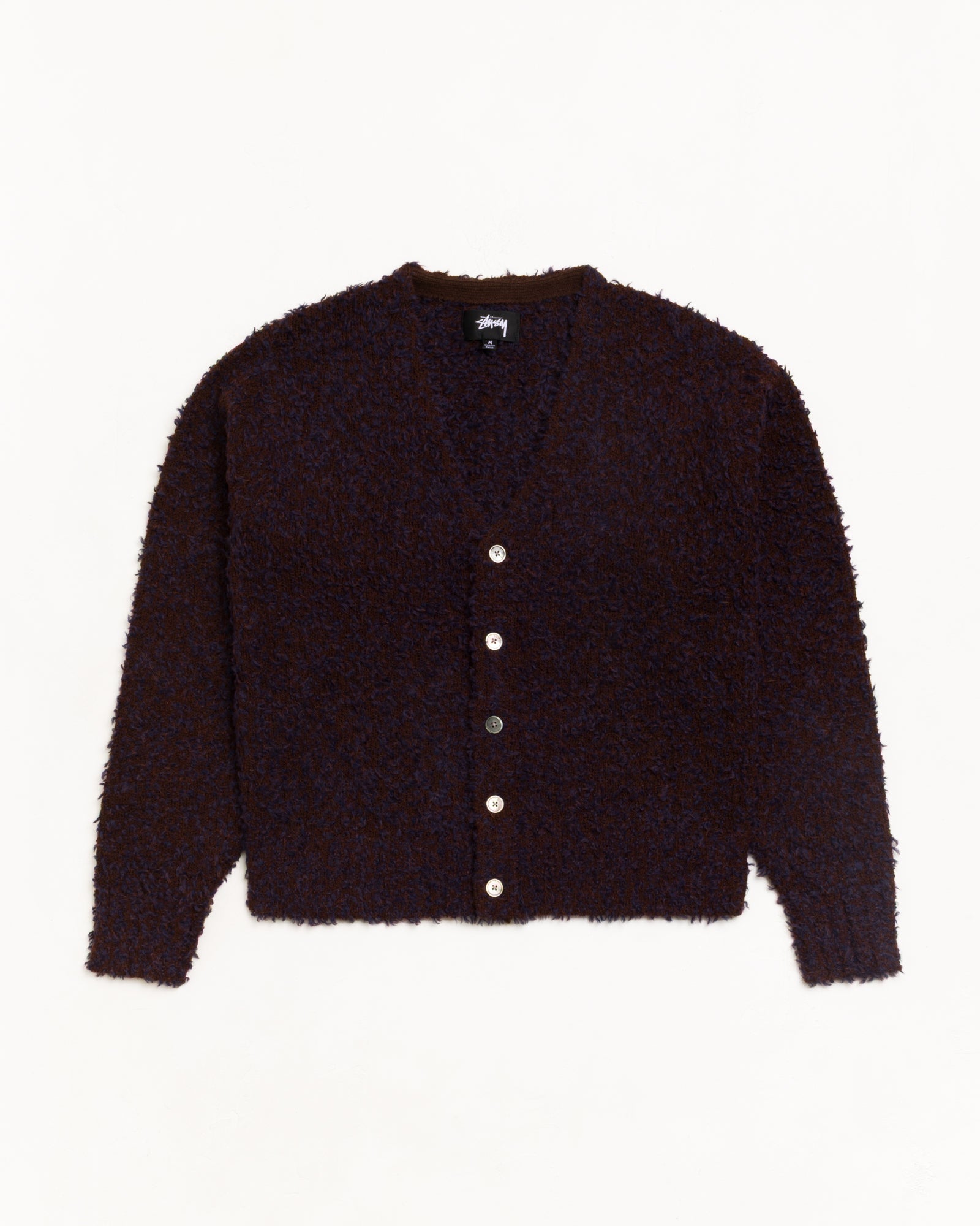 Textured Cardigan - Navy Brown | Knits | Stüssy Europe