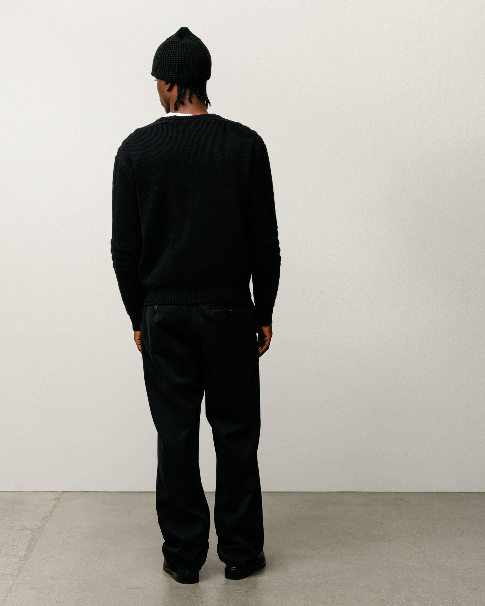 Moto Sweater Mens Long Sleeve In Black