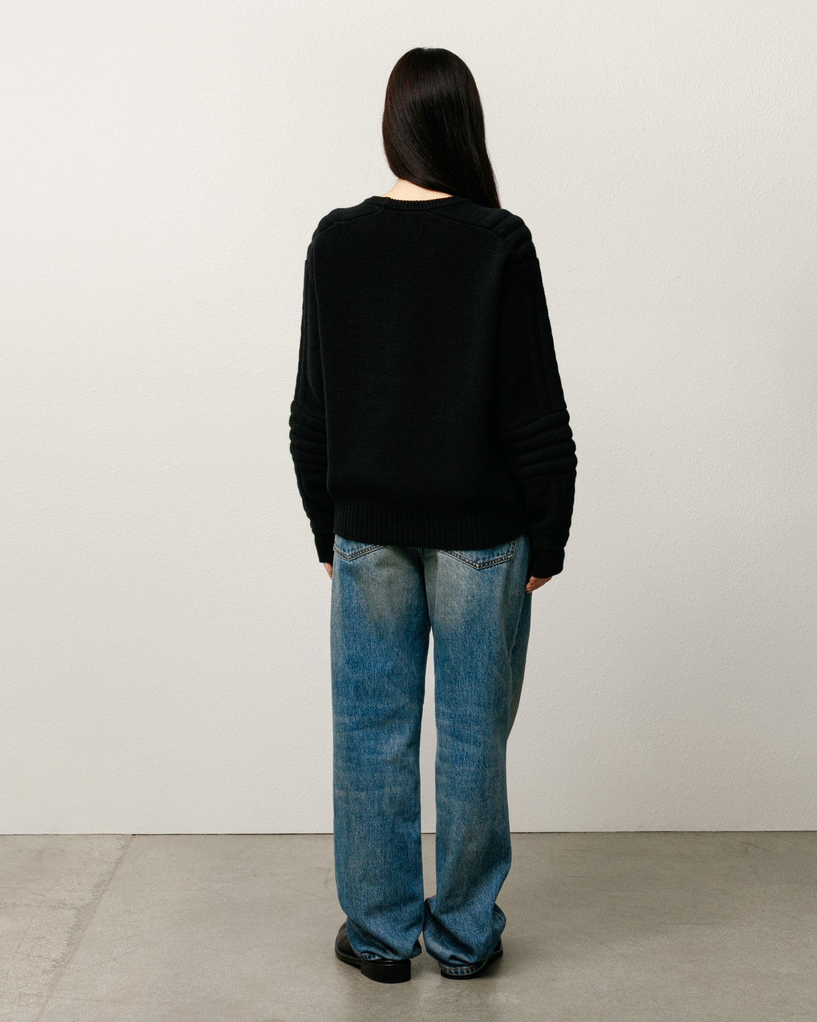 Moto Sweater Mens Long Sleeve In Black