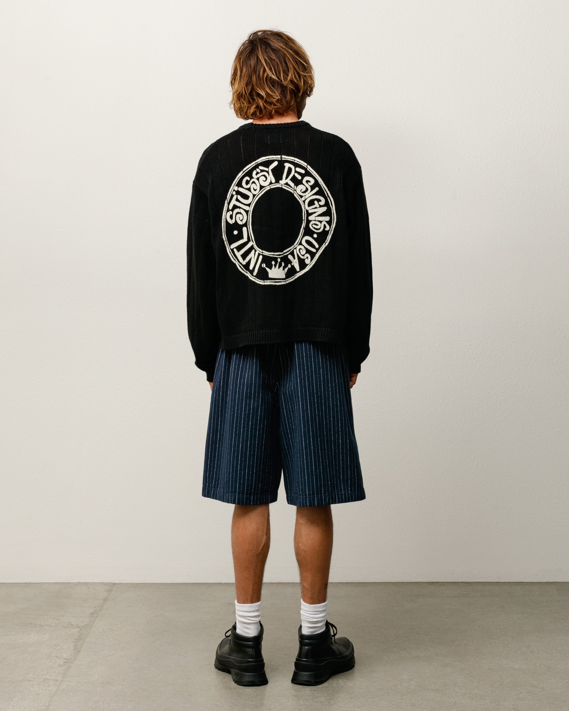 Buana Logo Sweater Mens Long Sleeve In Black