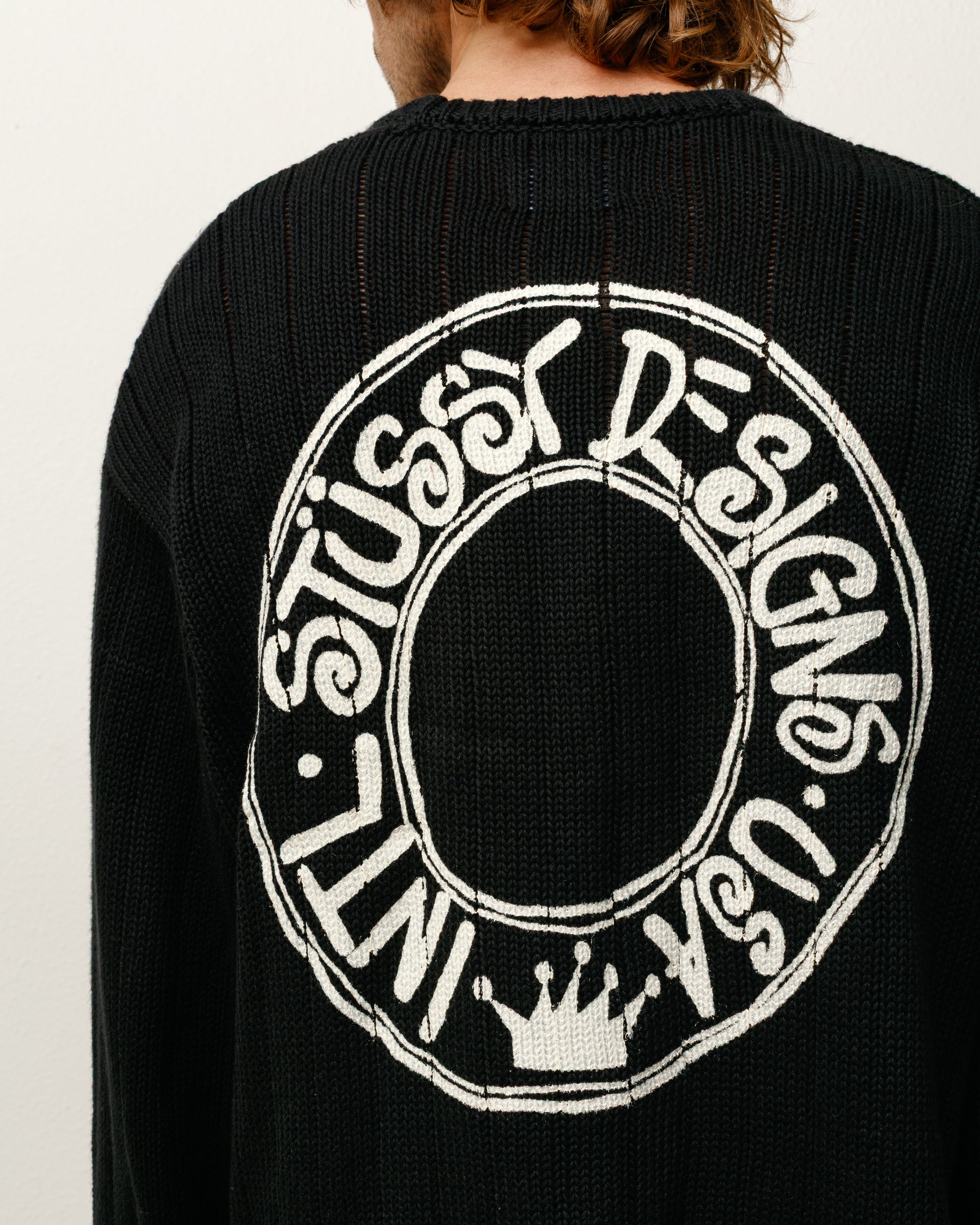 Buana Logo Sweater Mens Long Sleeve In Black