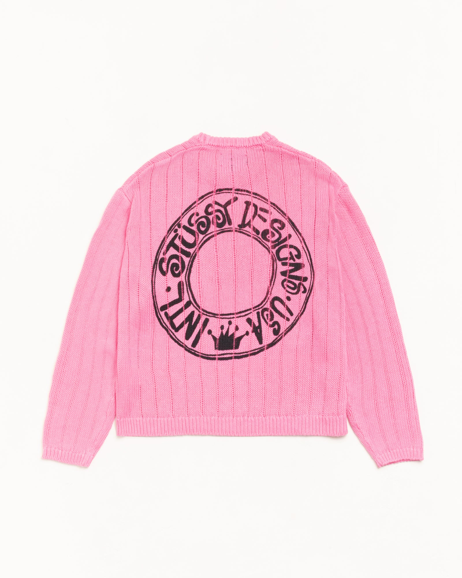 Buana Logo Sweater – Pink | Tops & Knits | Stüssy Europe