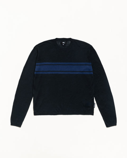 Striped Long Sleeve Sweater Unisex Long Sleeve In Black