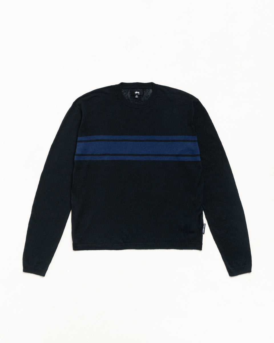 Pull léger à rayures Pull-over dans le coloris Noir