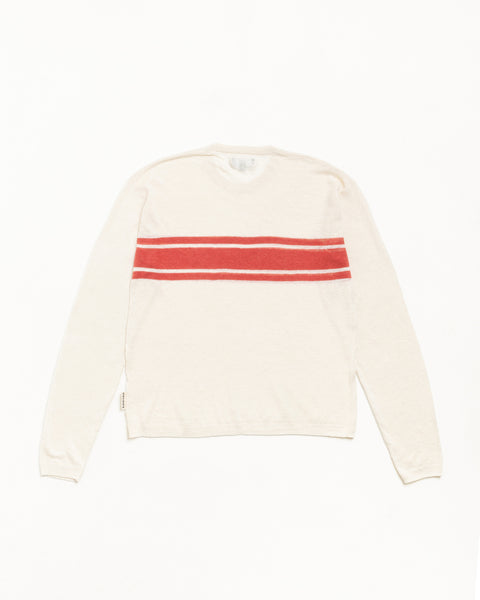 Pull léger à rayures à manches longues Stüssy dans le coloris Bone