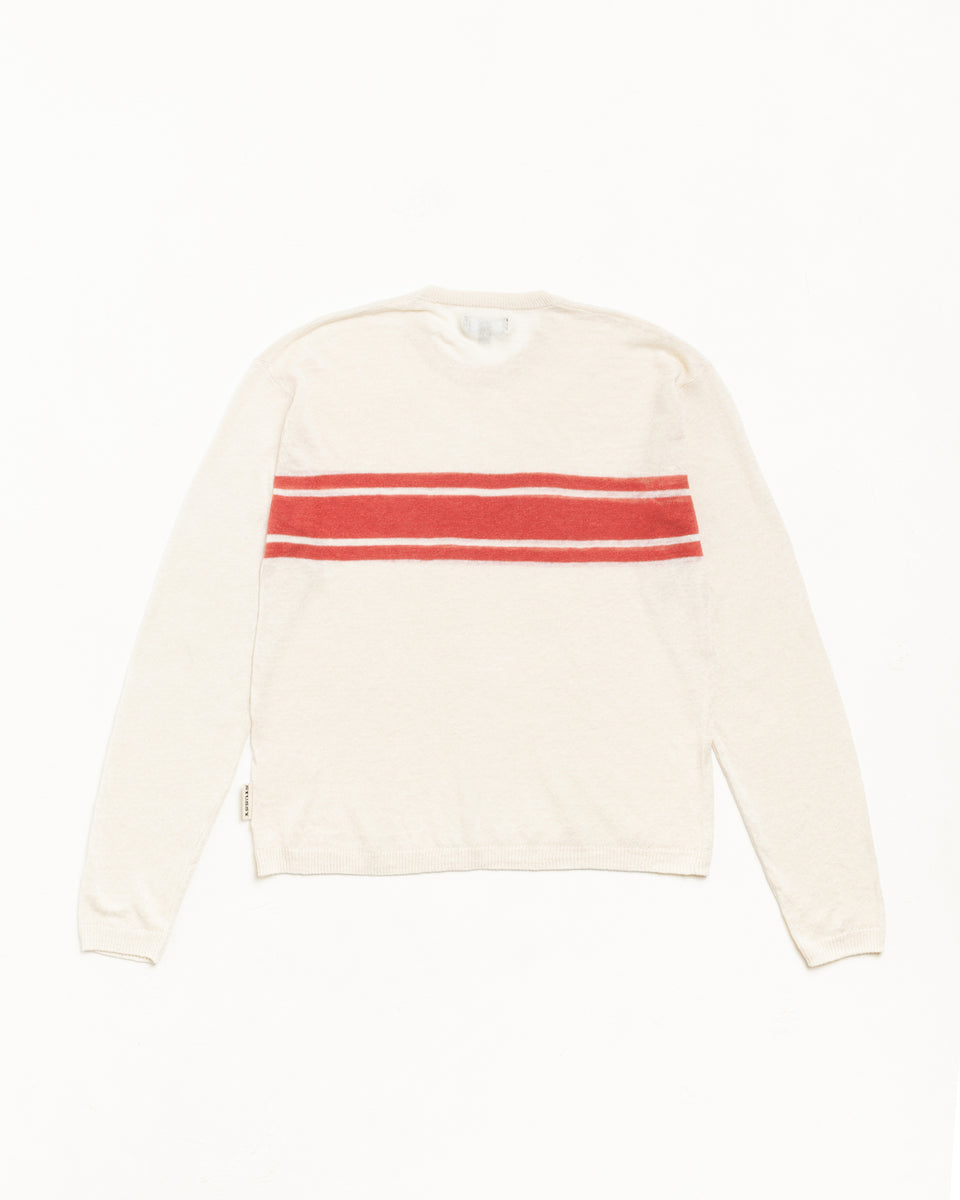 Pull léger à rayures à manches longues Stüssy dans le coloris Bone