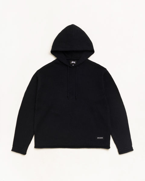 Beach Hooded Sweater Unisex Long Sleeve In Black