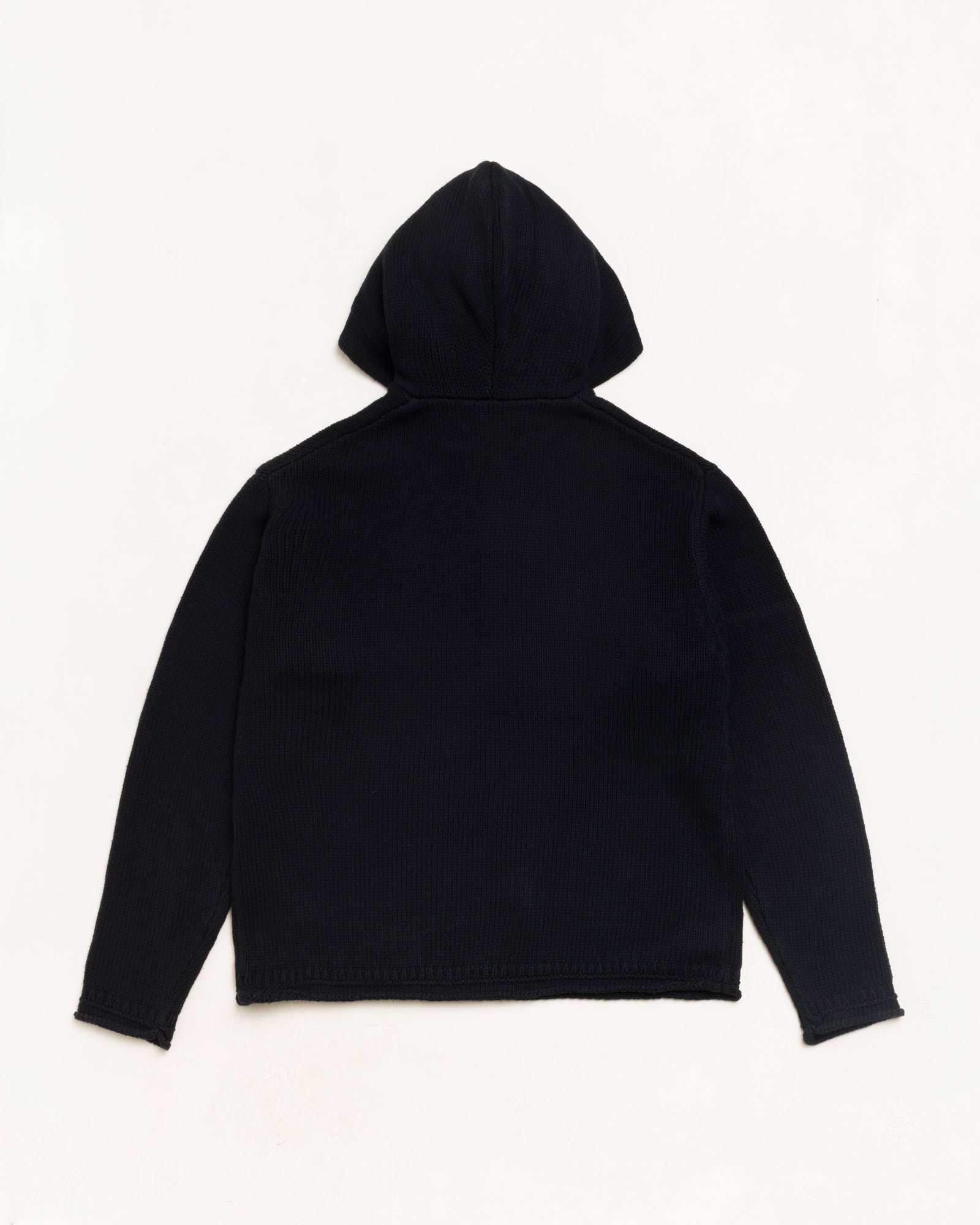 Beach Hooded Sweater Unisex Long Sleeve In Black