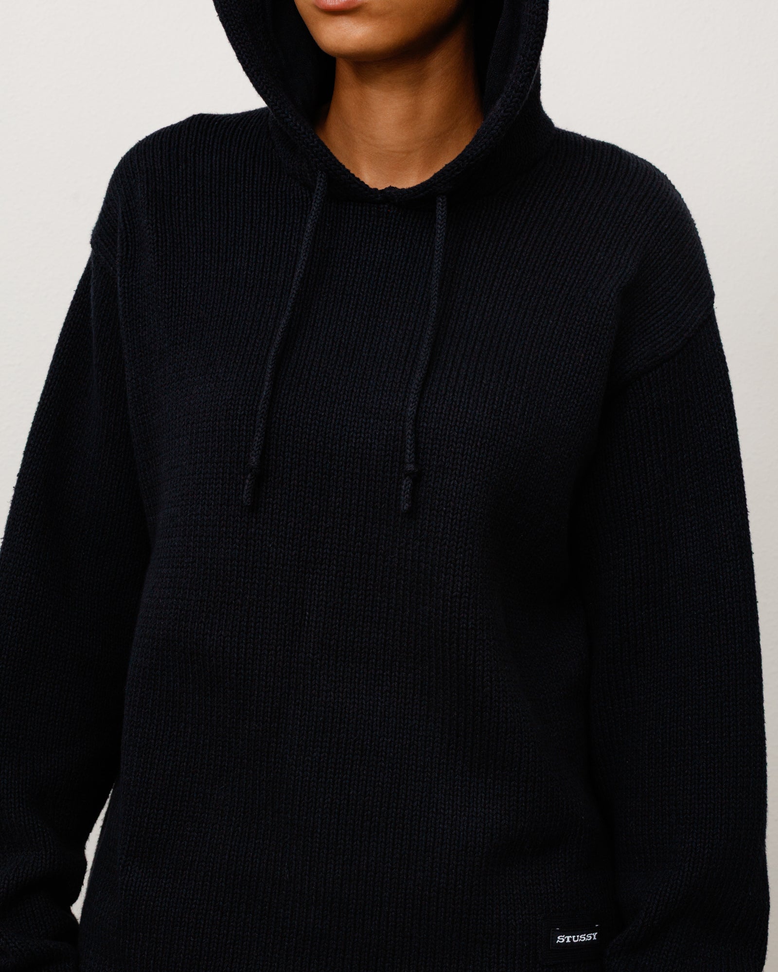 Beach Hooded Sweater Unisex Long Sleeve In Black