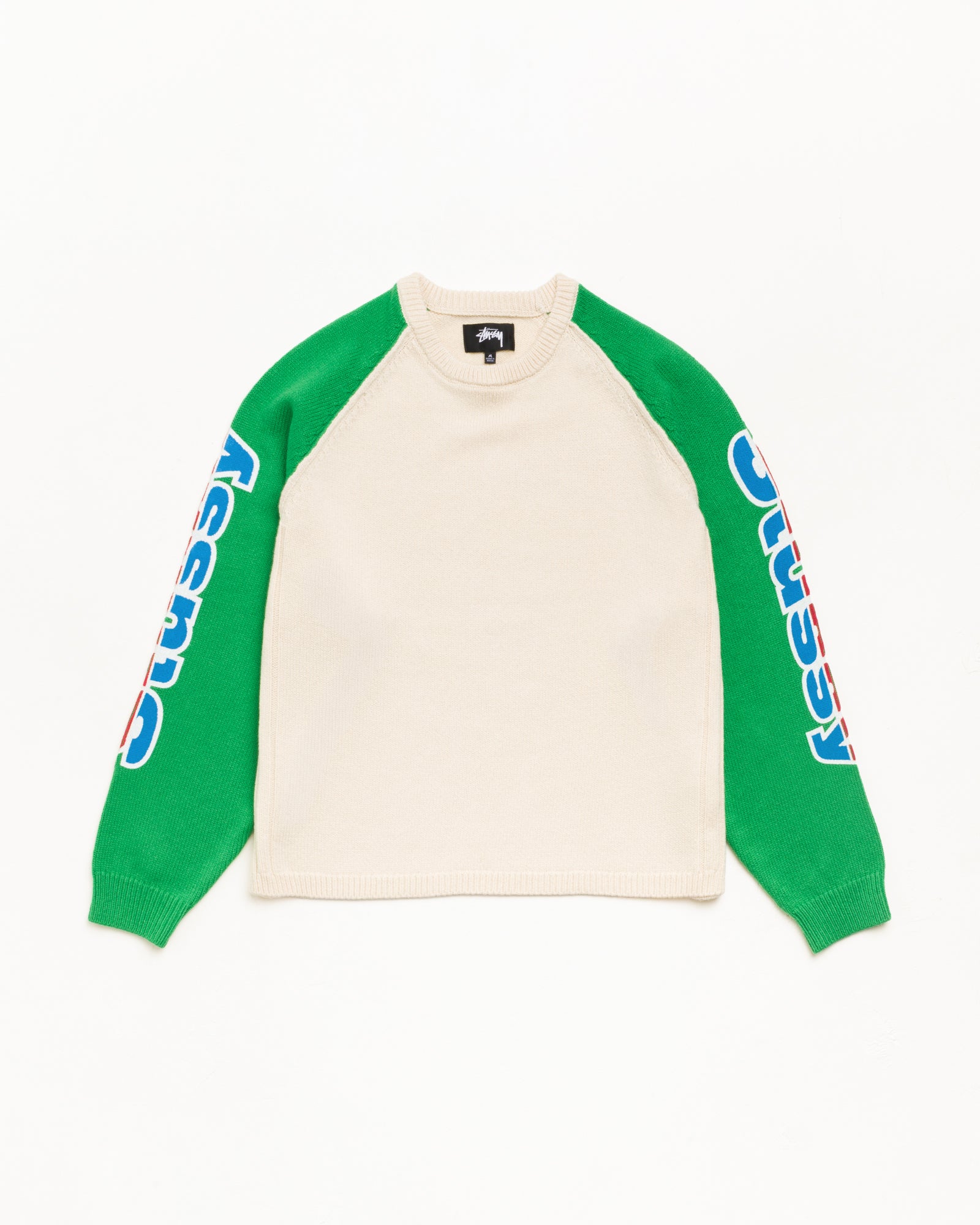 Two Tone Raglan Sweater - Natural | Tops & Knits | Stüssy Europe