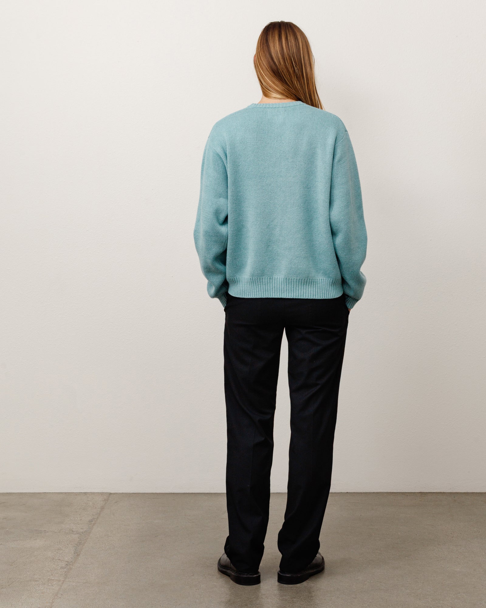 Striped Hibiscus Sweater - Dusty Blue | Tops & Knits | Stüssy Europe